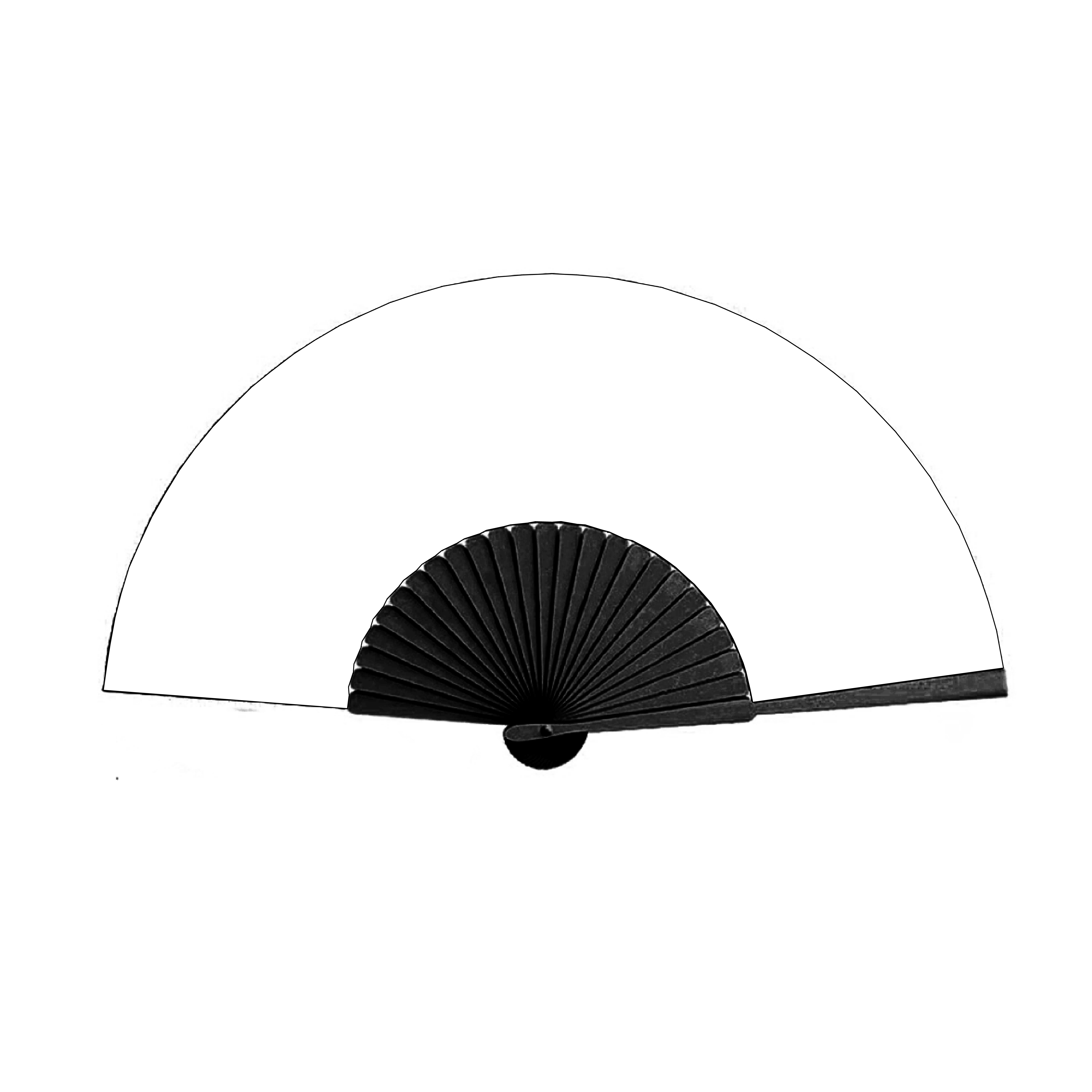 Fancy Bamboo Hand Fan - Full Color 18