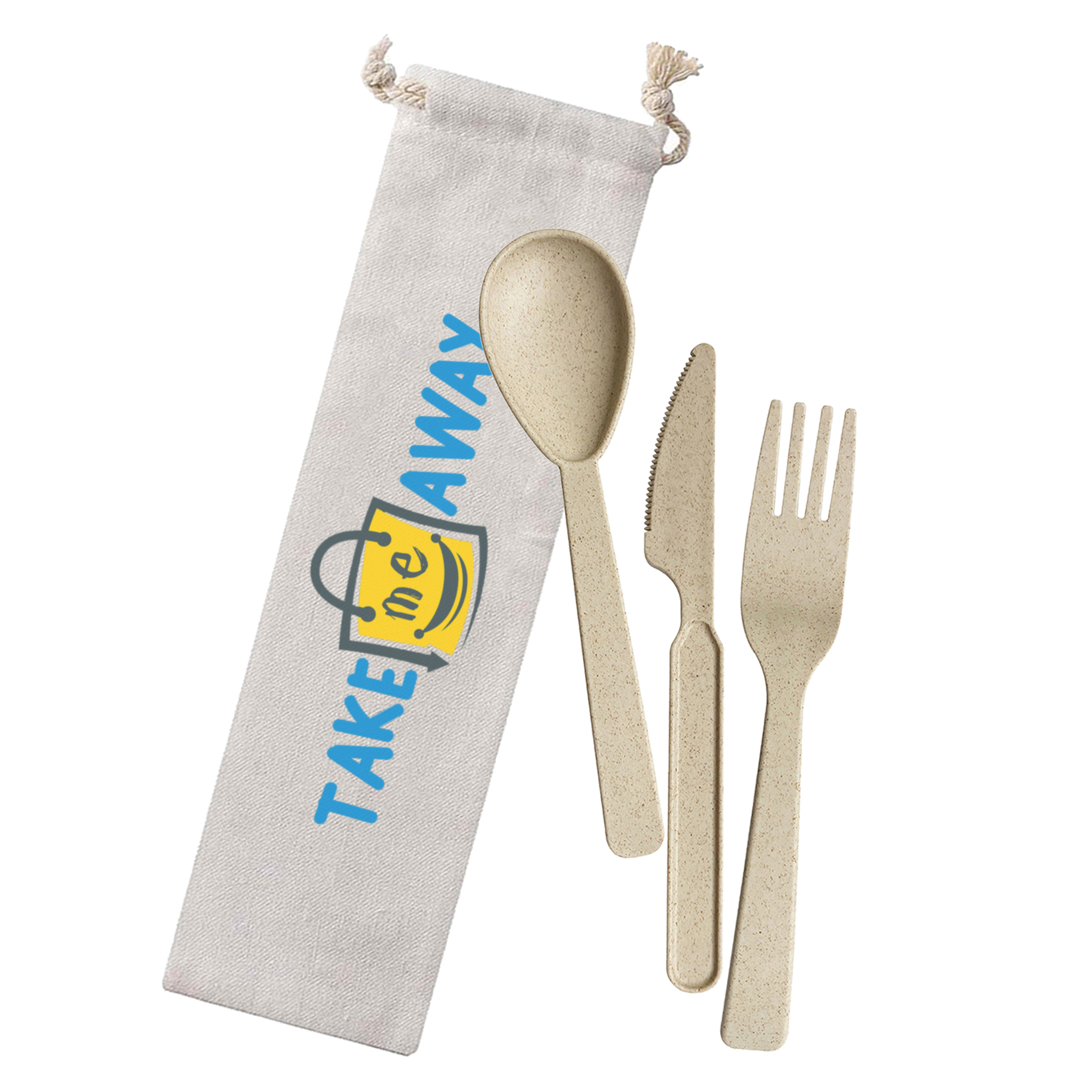 Wheat Straw Utensils In Bag 1