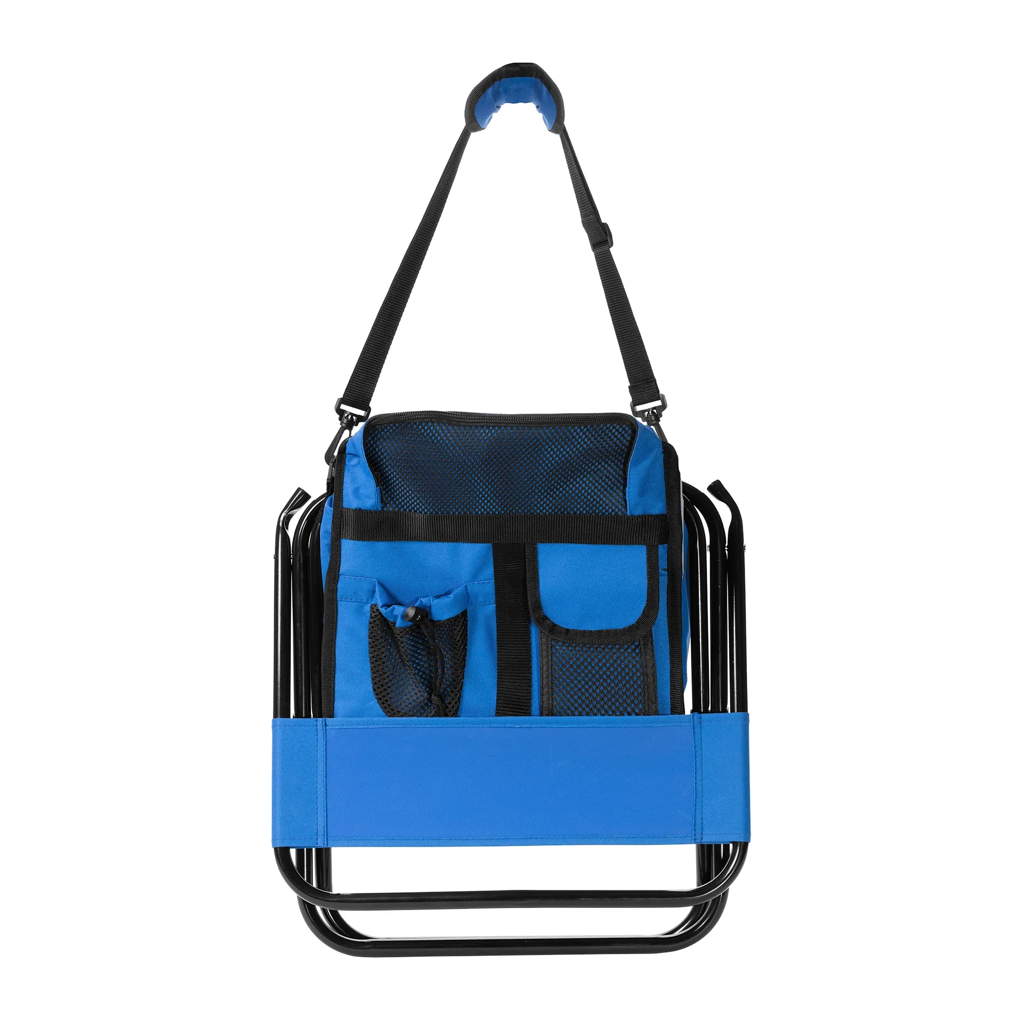 Folding Chair with 24 Can Cooler Bag & Pockets 1