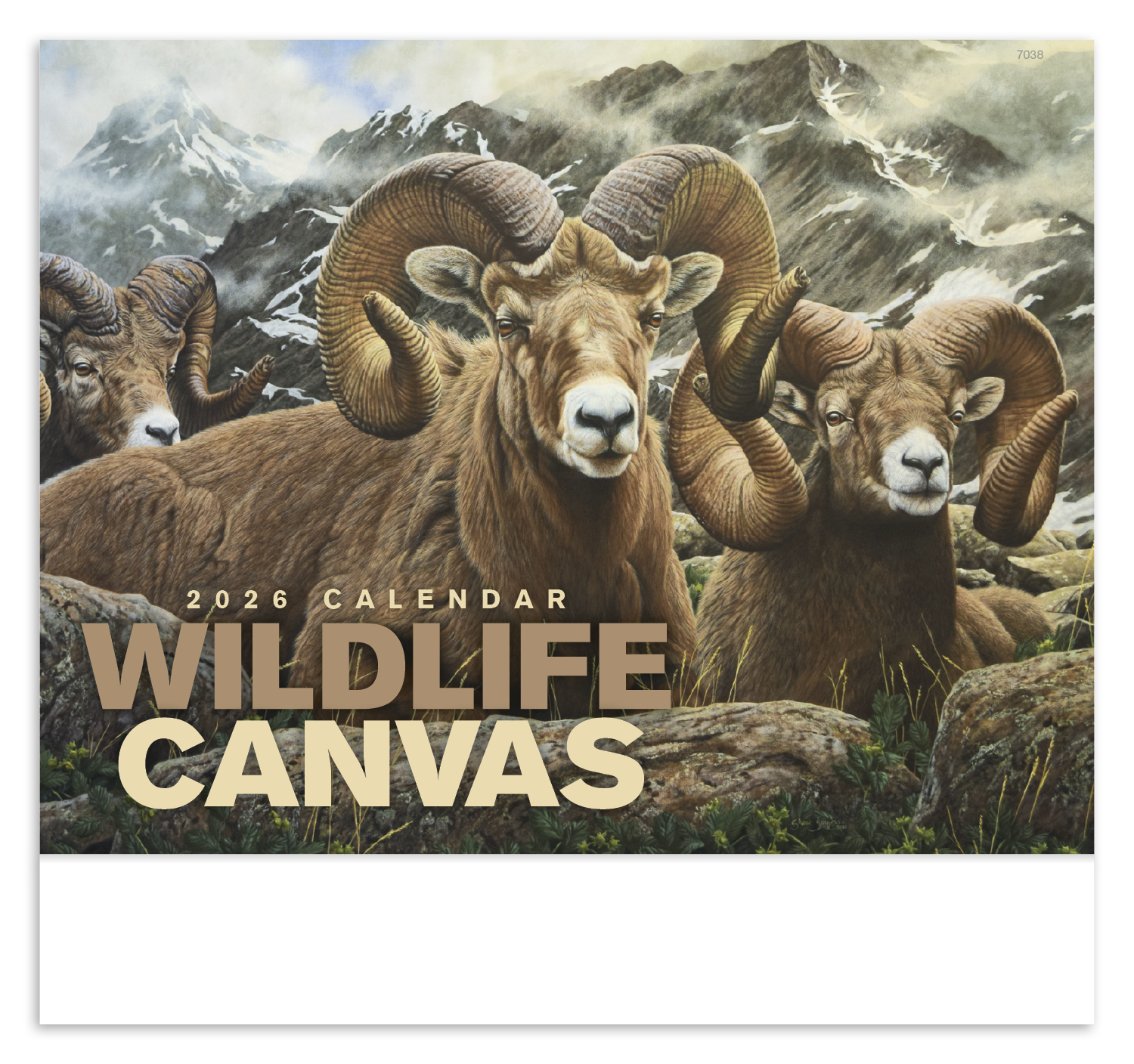 Good Value™ Wildlife Canvas - Stapled Calendar 37