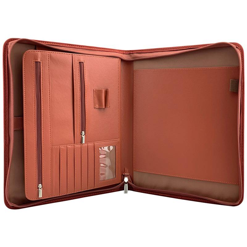 Multifunctional Leather Zipper Business Folder 4