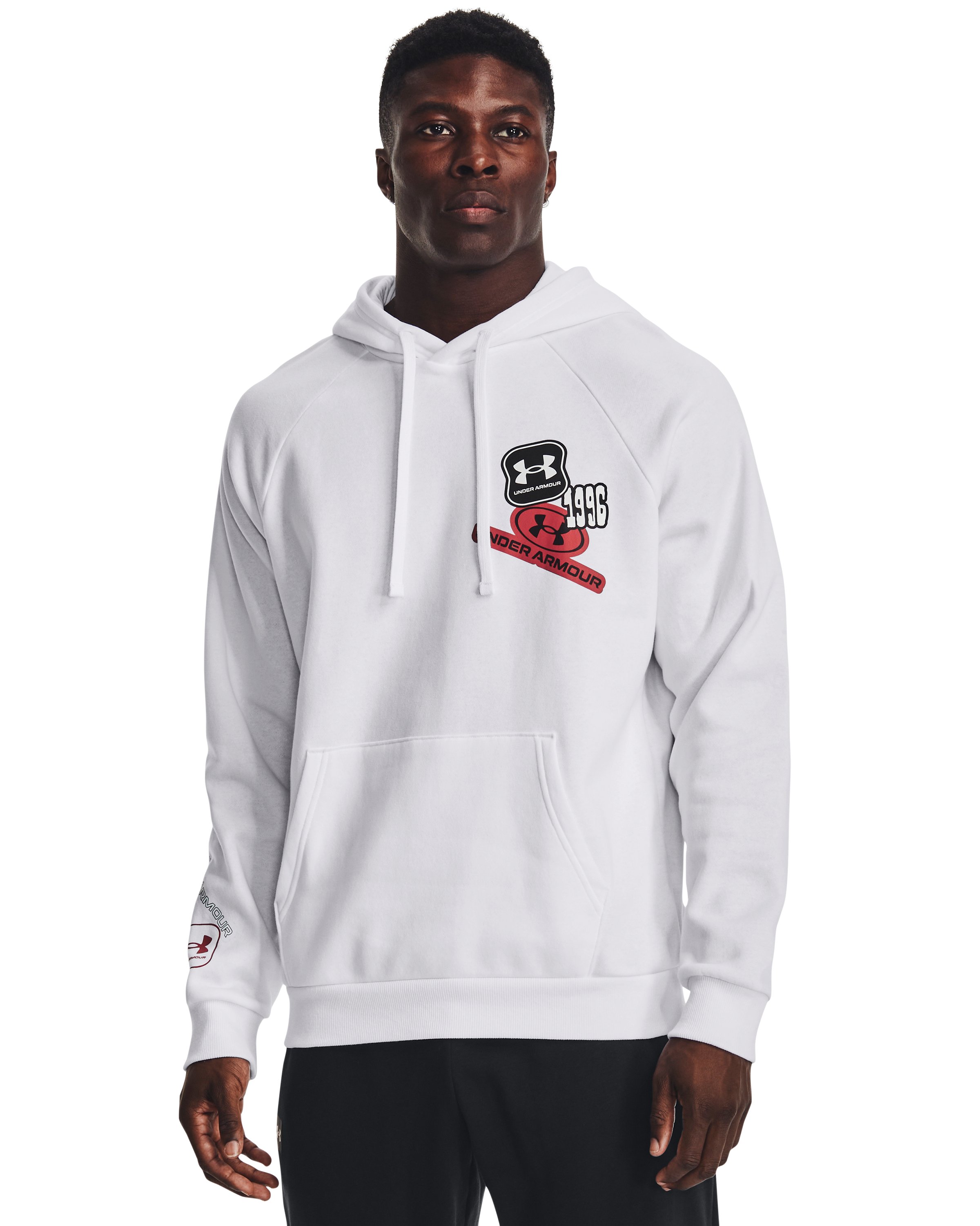 Men's UA Rival Fleece Graphic Hoodie, custom hoodie or sweatshirt with logo imprint 4
