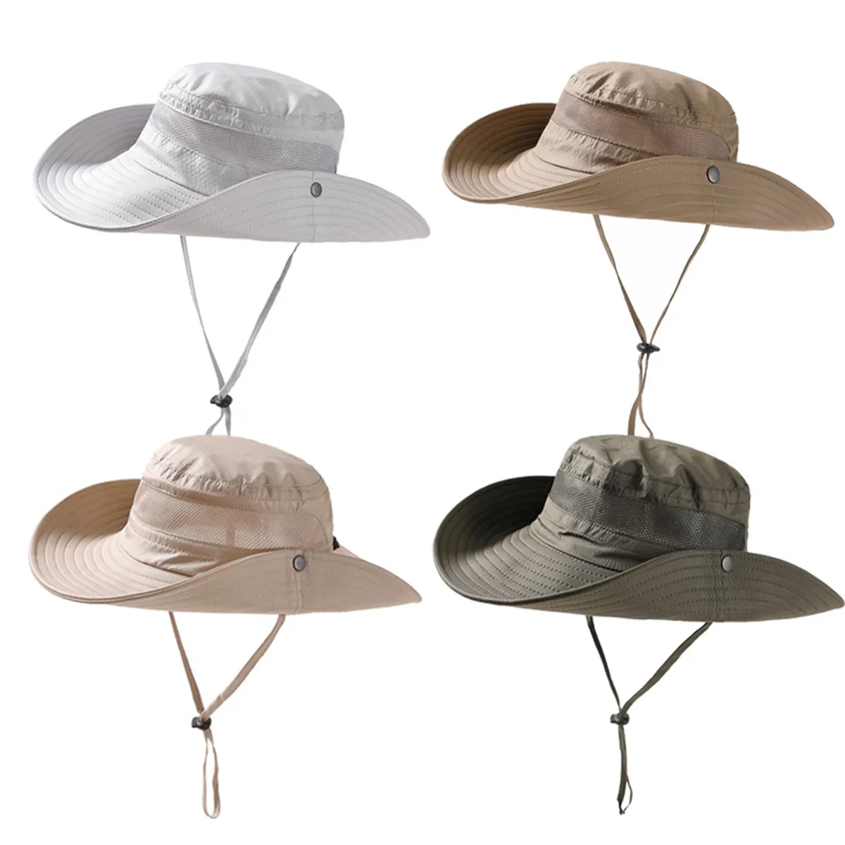 Customized Waterproof Wide Brim Foldable Boonie Hat Cap 2