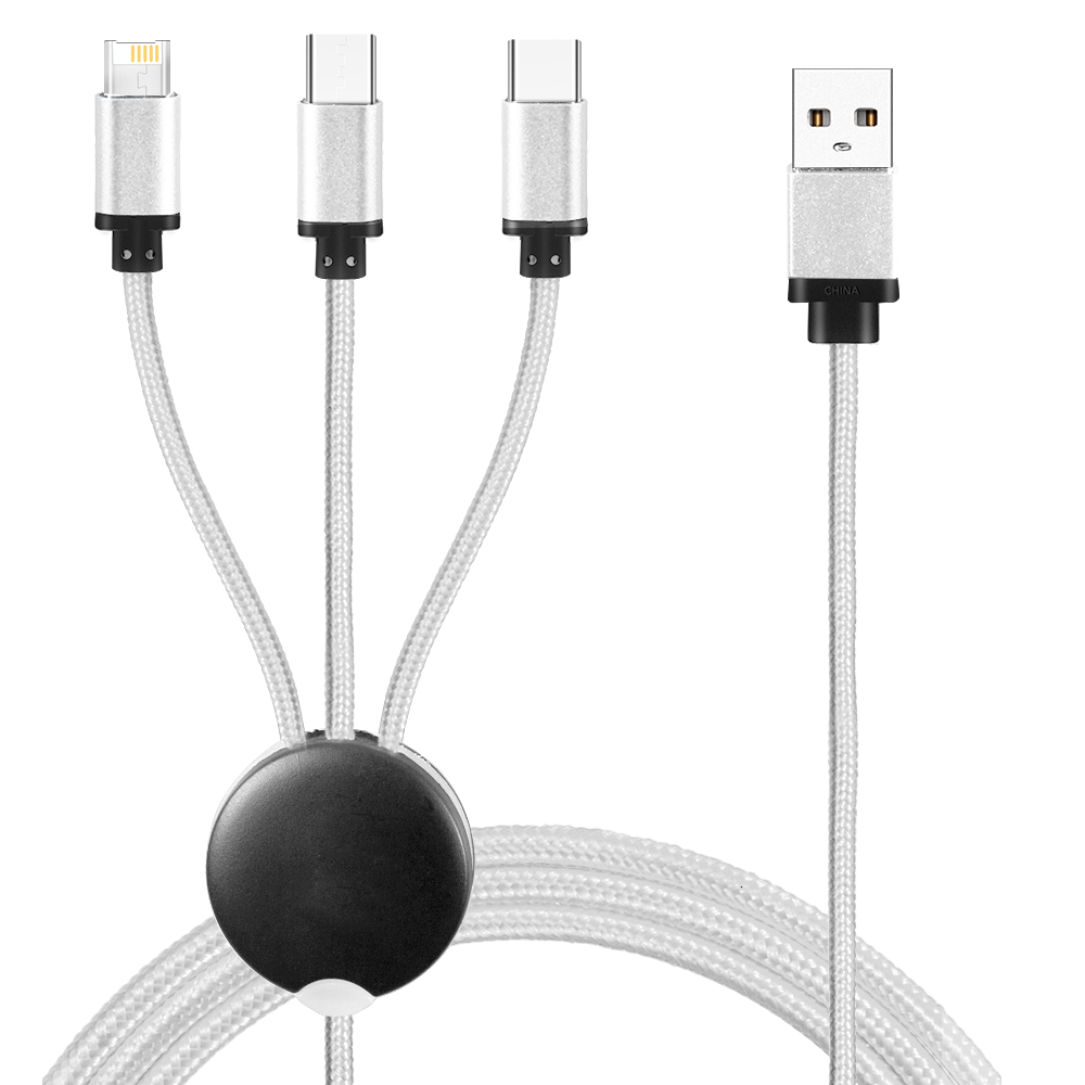 Cherry Avenue 3 in1 Logo Light Up Charging Cable with iPhone & Android 2 - Simports 10