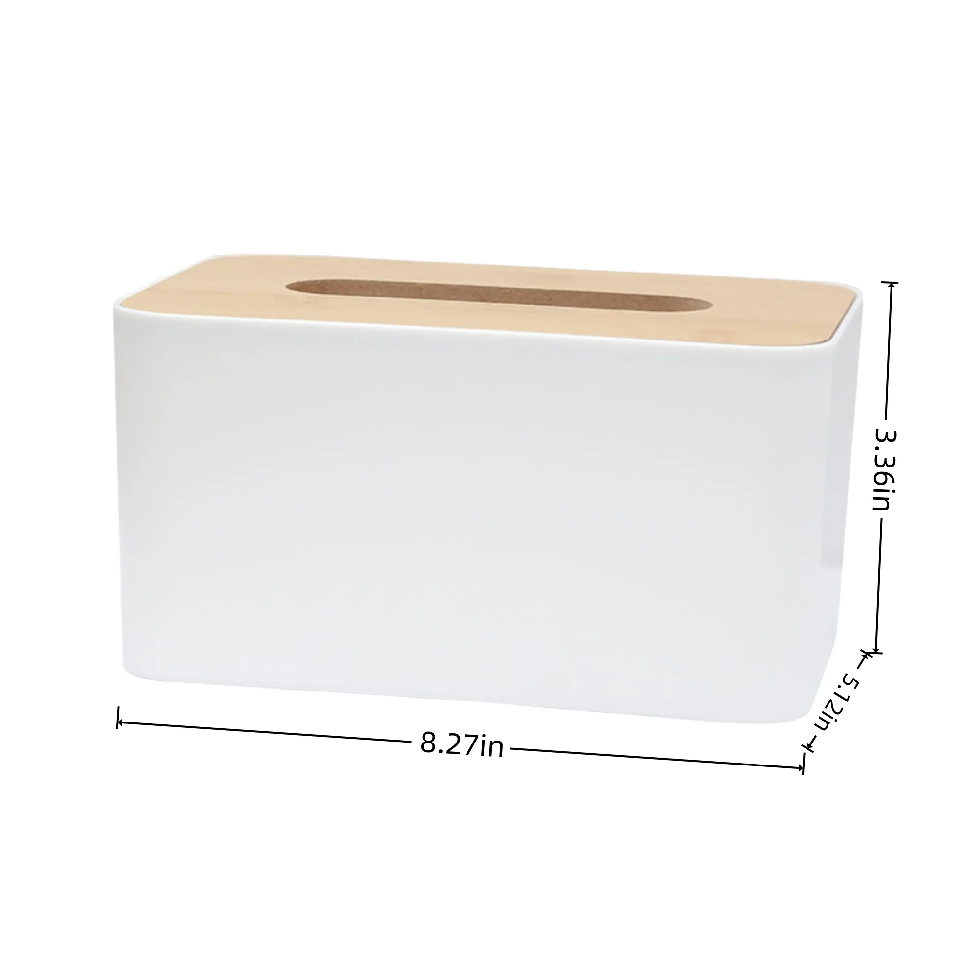 Bamboo and wooden lid tissue box 3