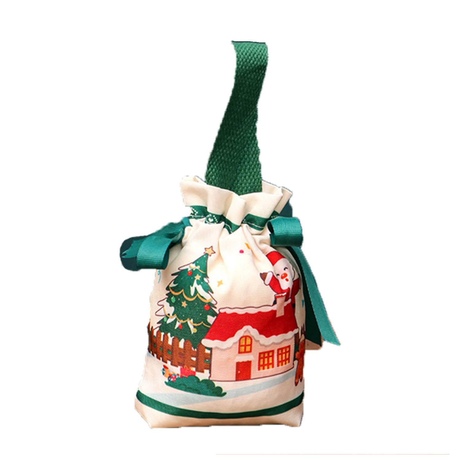 Christmas Canvas Gift Bag, custom tote bag with logo imprint 7