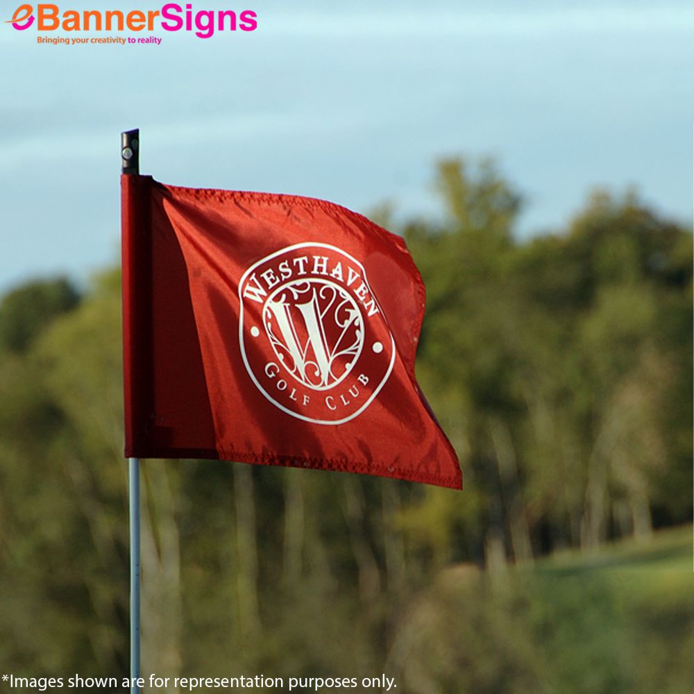 Golf Rectangle Flag with Plastic Tube + cup 10