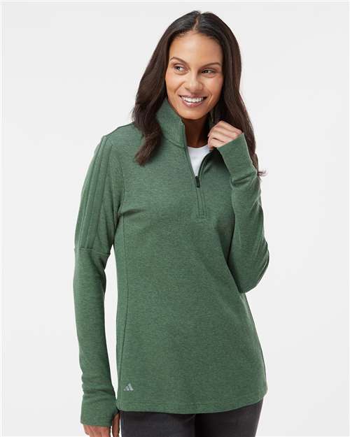Women's 3-Stripes Quarter-Zip Sweater Pullover - A555 5