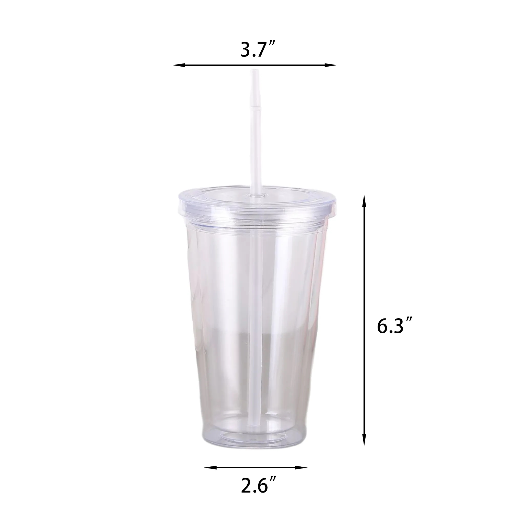 15oz Transparent Sports Plastic Water Bottle 2