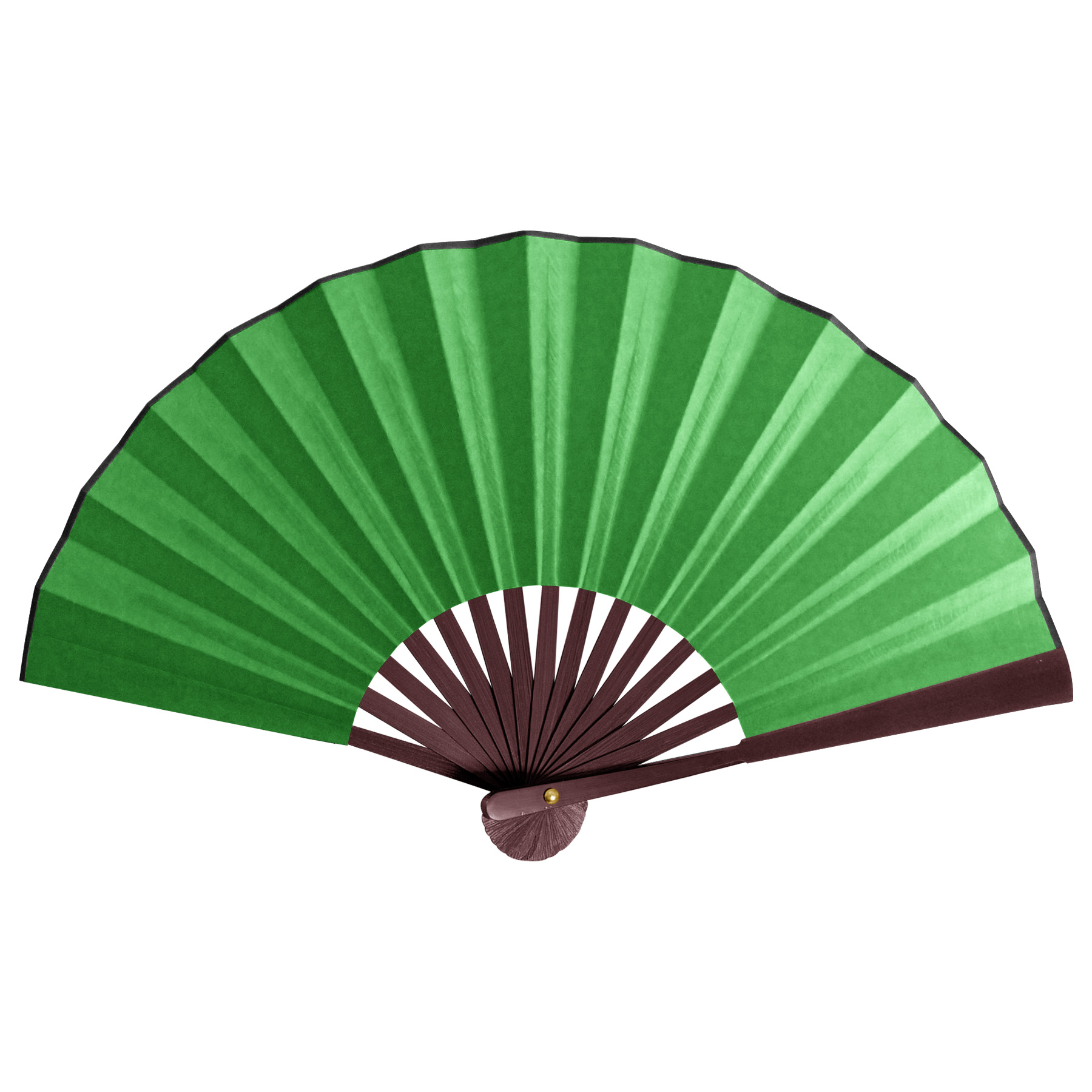13''L Spun Silk Cloth Bamboo Fan 6