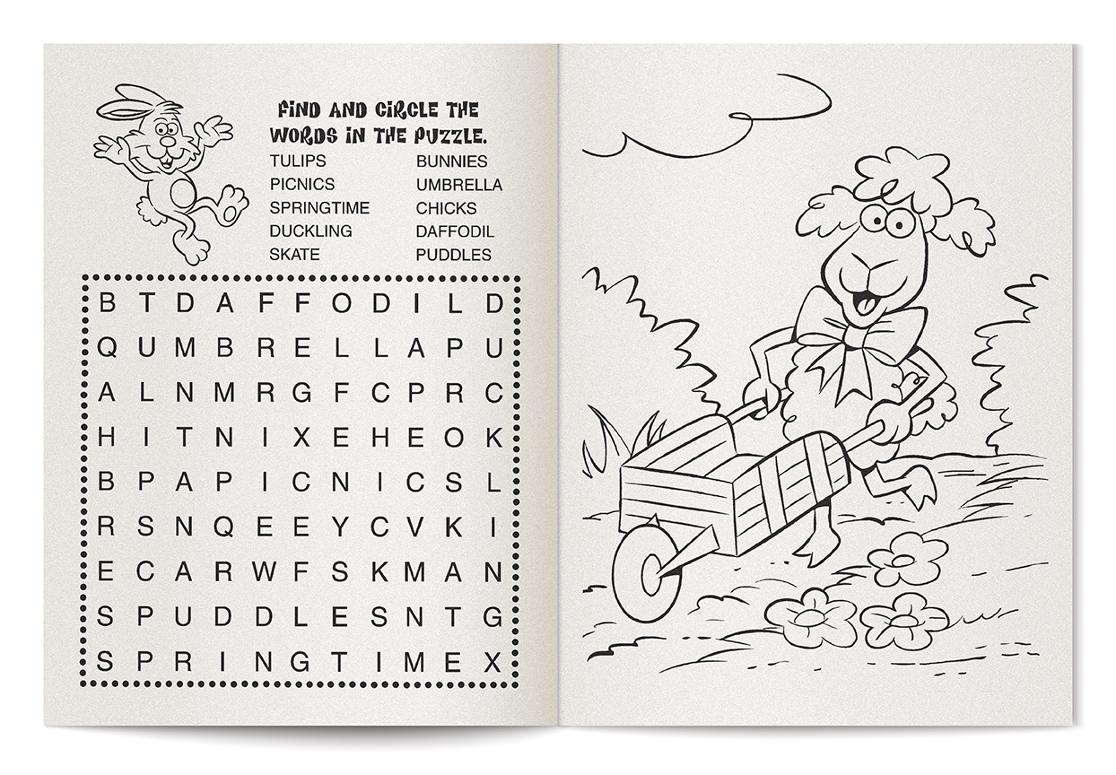 COLORING BOOK - Springtime Pals Coloring & Activity Book 2