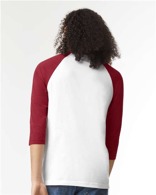 Unisex CVC Three-Quarter Sleeve Tee - 2003CVC 12