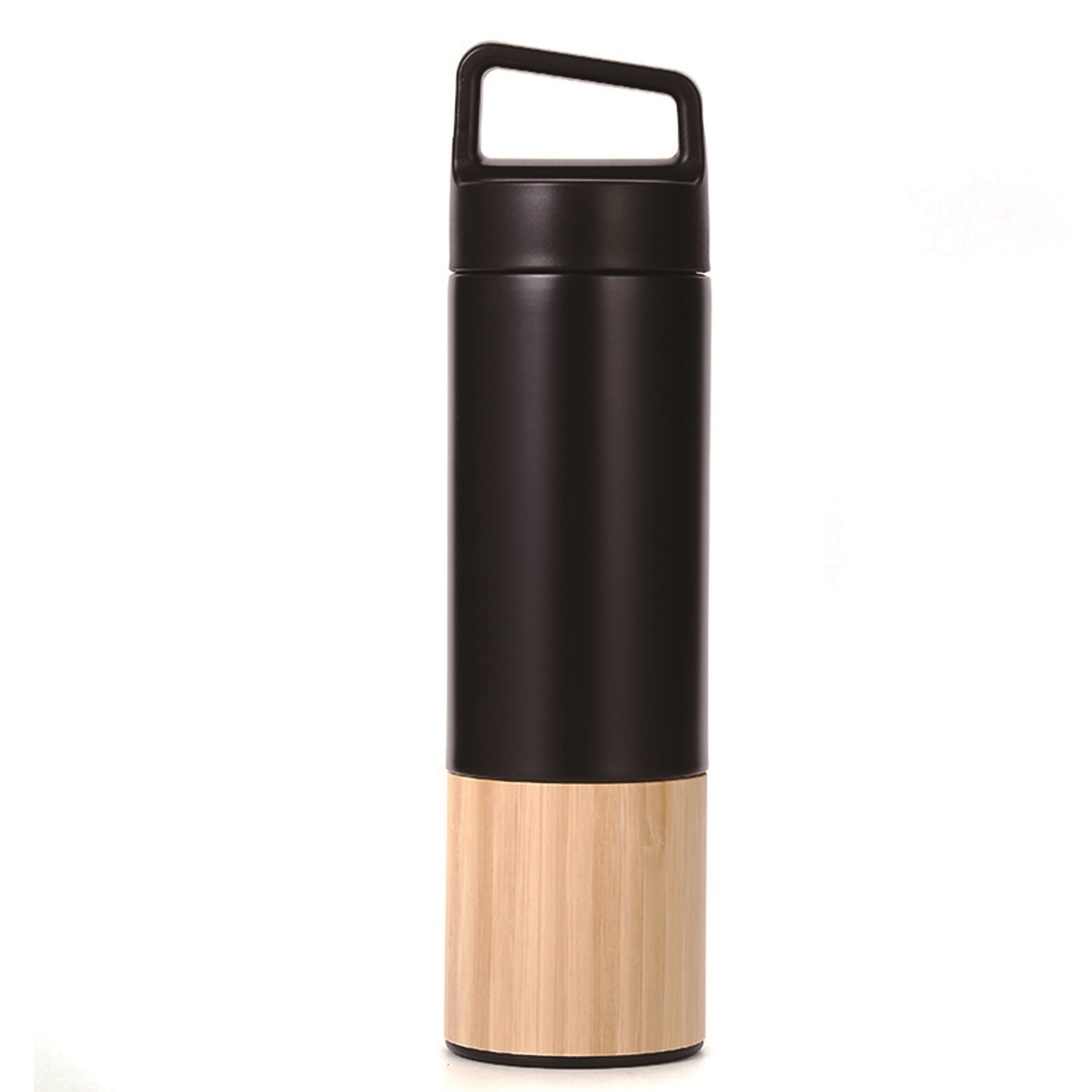 20Oz. Bamboo- Wrapped Insulated Water Bottle With Handle, custom water bottle with logo imprint 7