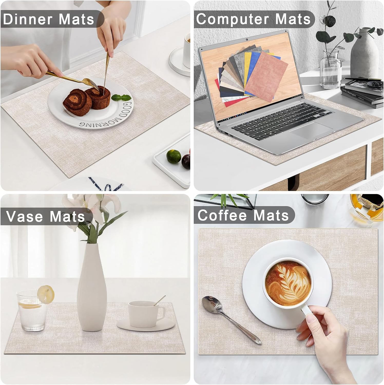 Faux Leather Heat Resistant Placemats 11