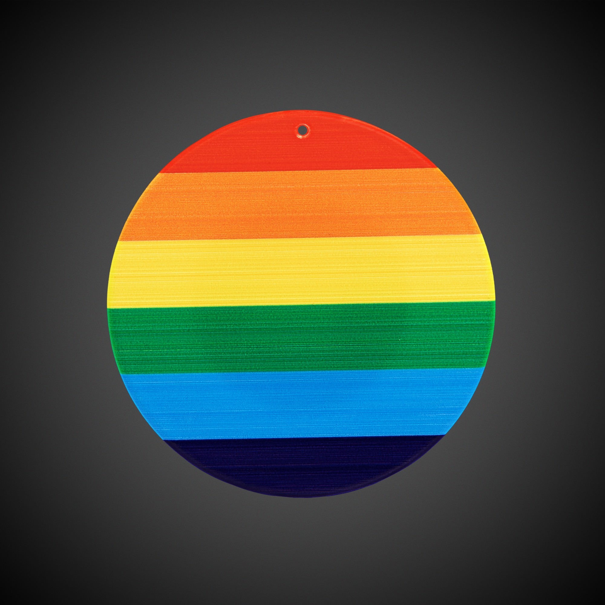 Rainbow Pride Light Up Round Medallion (Pad Print) 5
