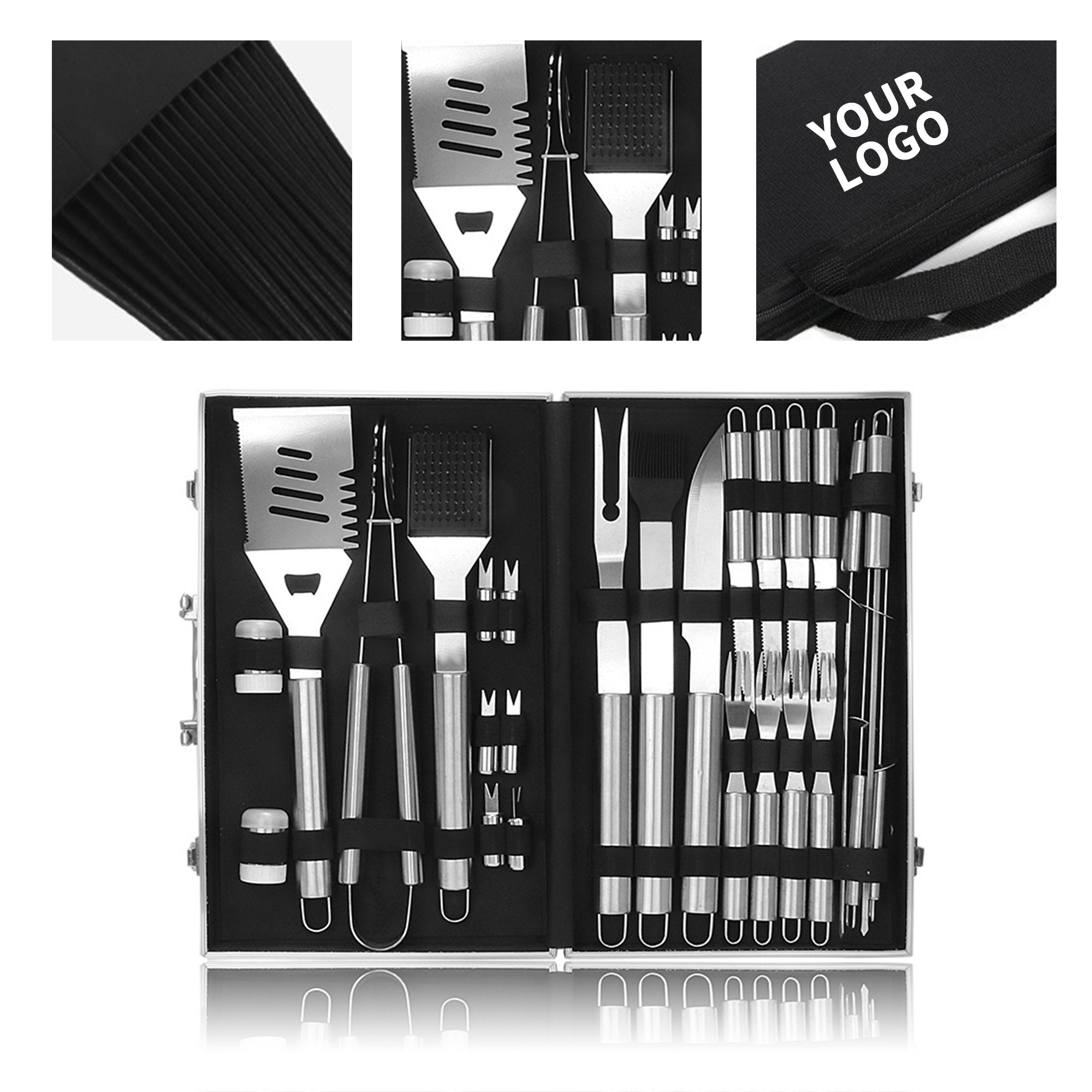 Twenty Six Piece Barbecue Tool Set 10.6 x 16.9 x 3.2" 2