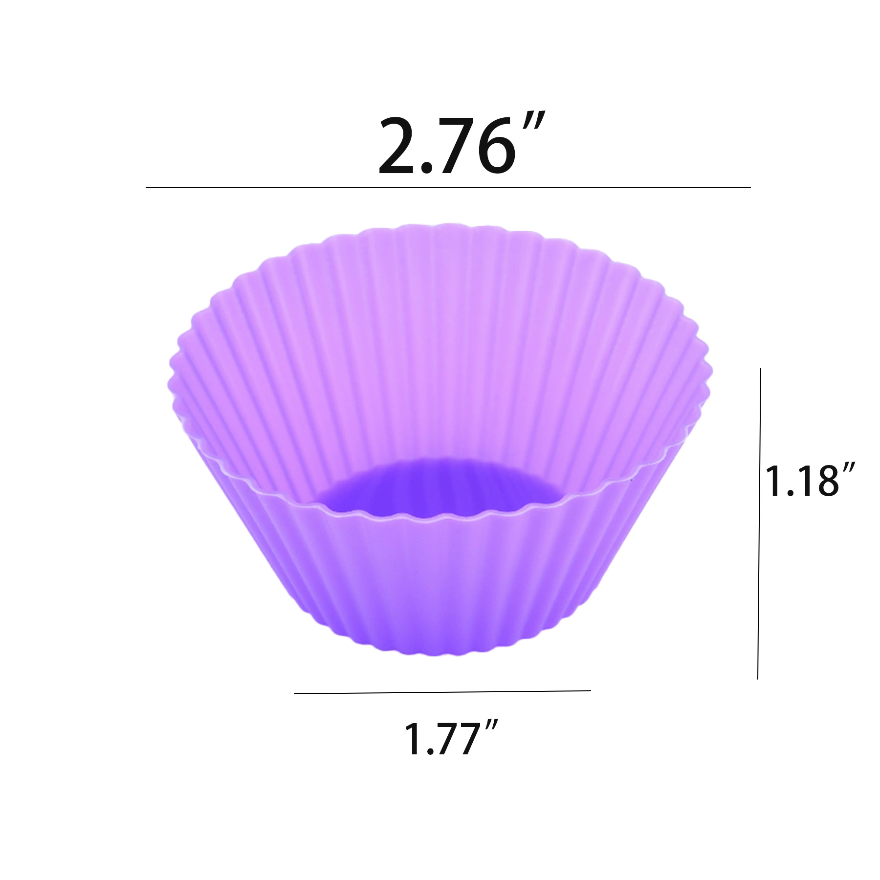 2.76" Silicone High Temperature Resistant Muffin Cup Mold 3