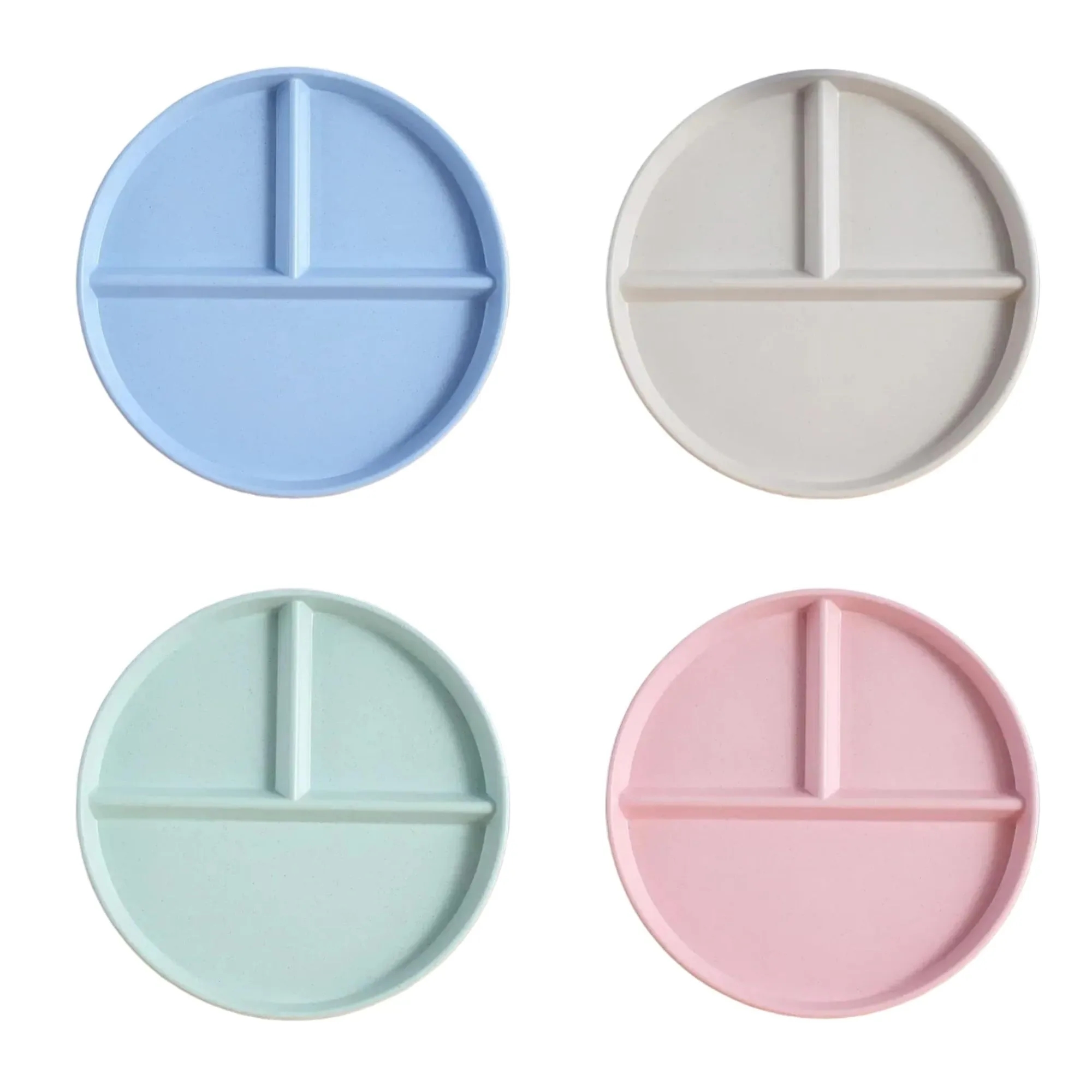 Three Compartment Fat Reduction Anti Fall Food Plate 4