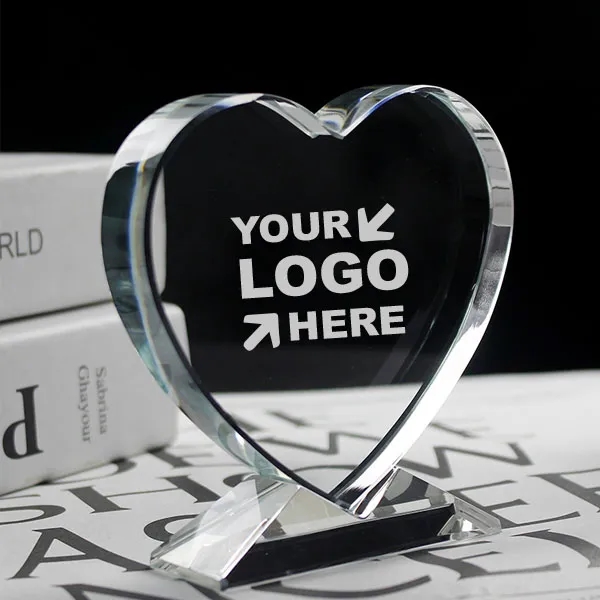 Crystal Heart Shaped Plaque Awards 3