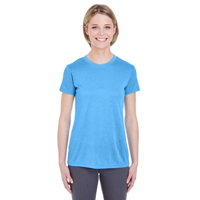 UltraClub Ladies' Cool & Dry Heathered Performance T-Shirt 5