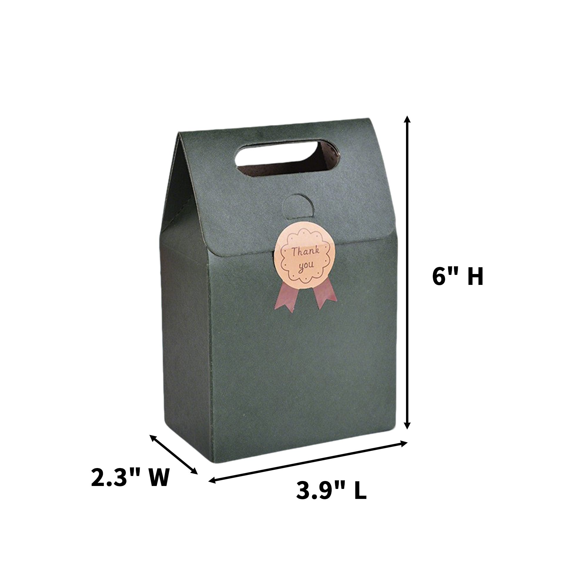 Kraft Paper Flap Gift Bag With Custom Sticker 5