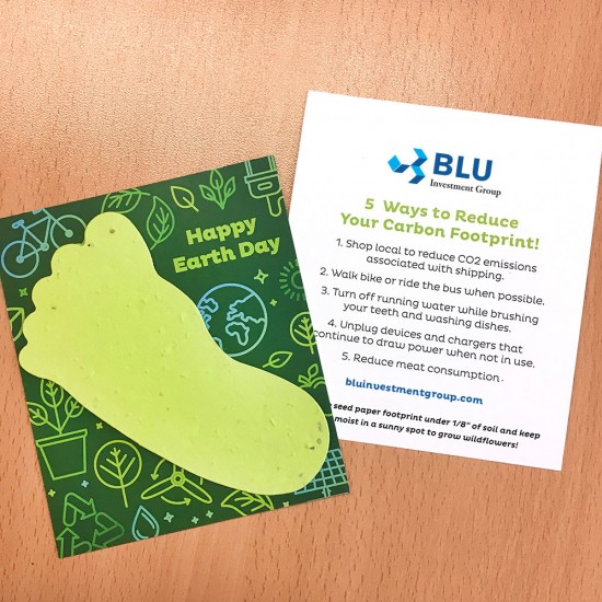Plantable Footprint Eco Tips Flat Cards 4