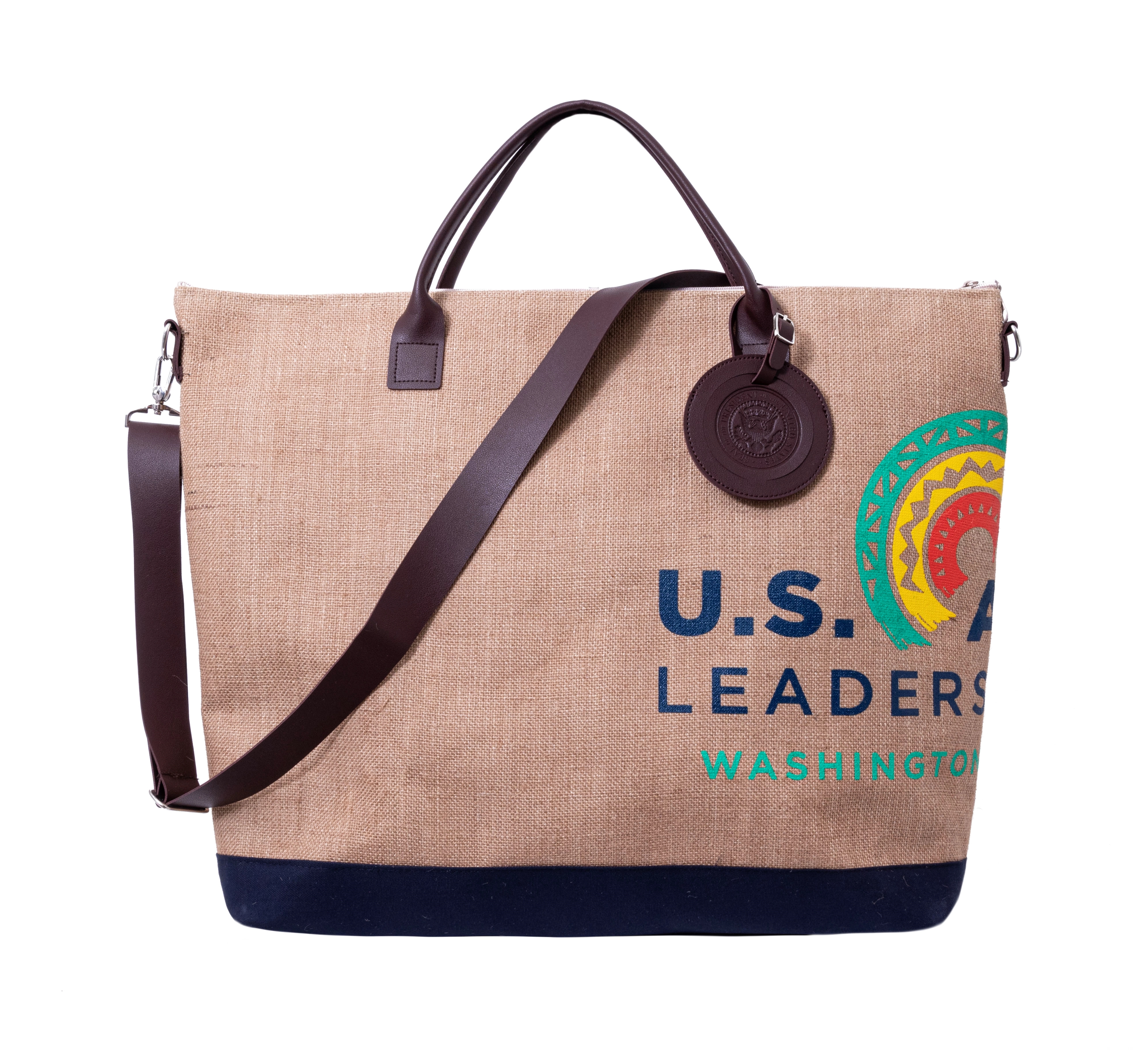 Burlap Weekender Tote 1