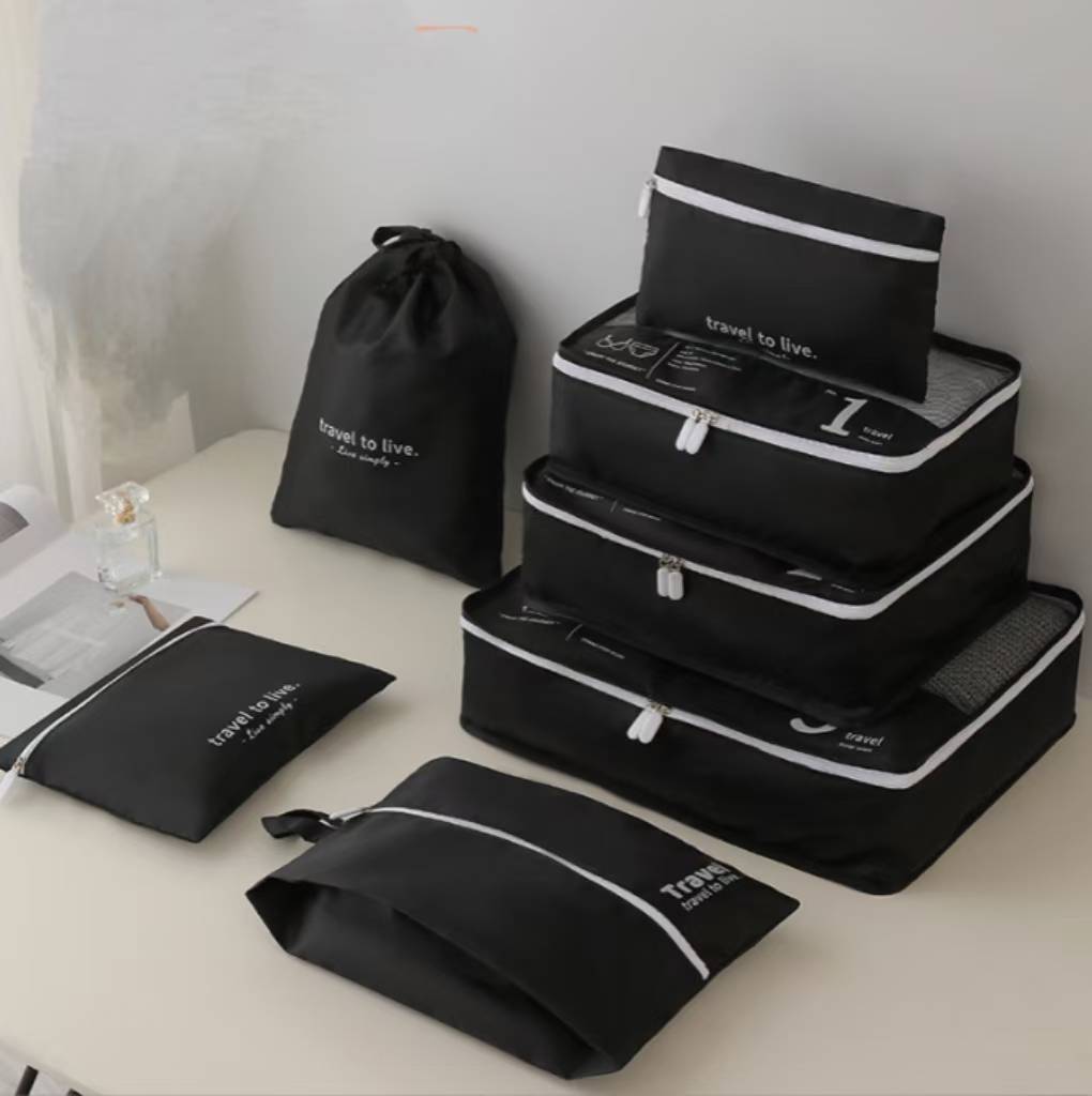 7-piece travel storage bag set for clothes and shoes 4