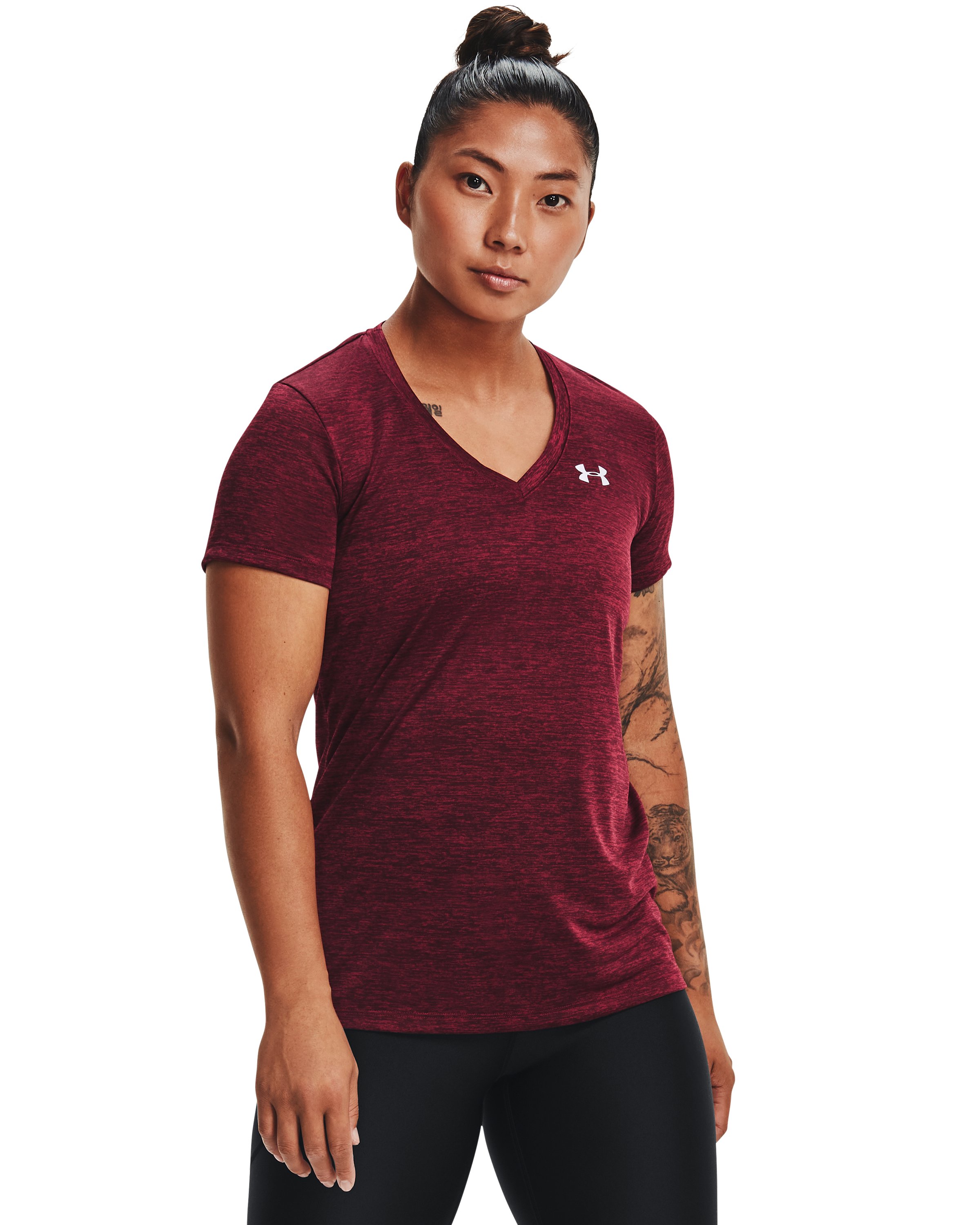 UA Tech Twist Women's V-Neck Short Sleeve 28