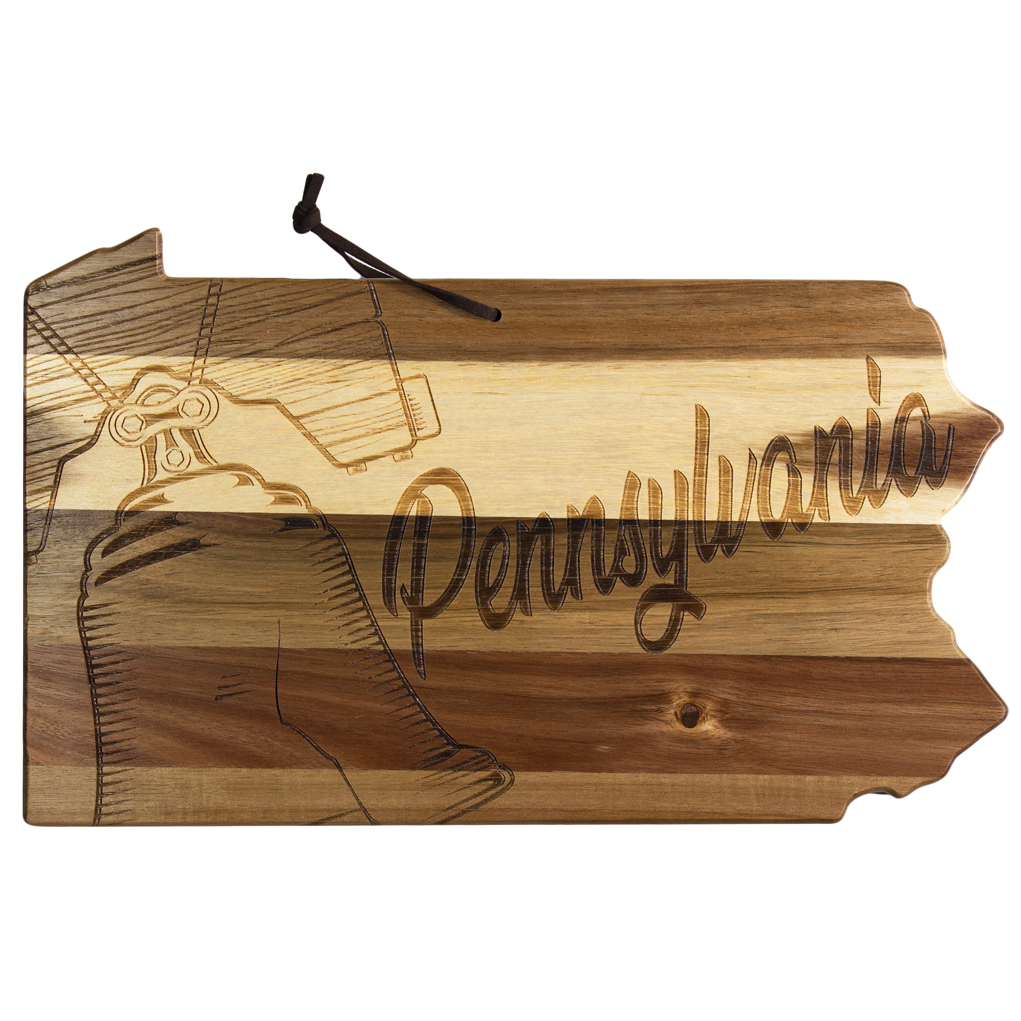 Rock & Branch® Origins Series Pennsylvania State Shaped Wood Serving and Cutting Board