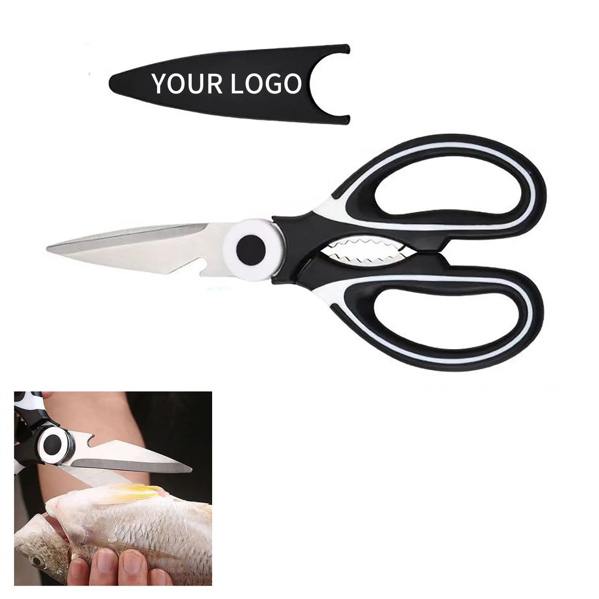 Durable Kitchen Scissors with Non Slip Handles 2
