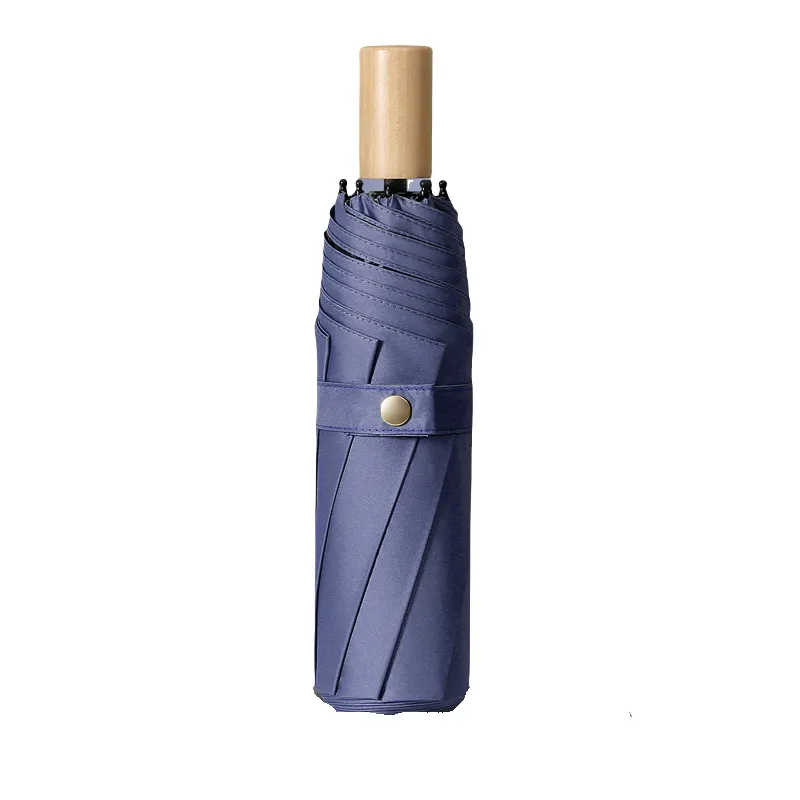 16 - Rib Wooden - Handle Auto Open All - Weather Umbrella 7