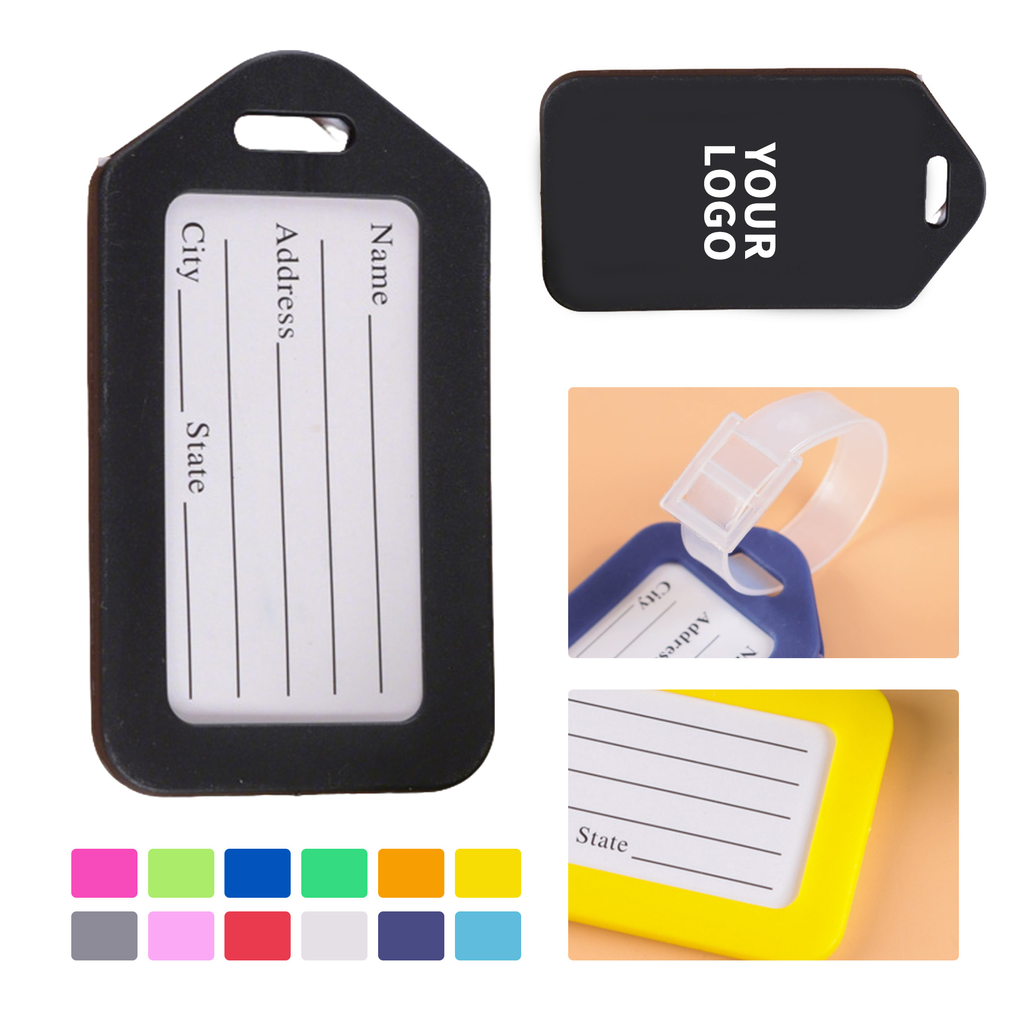 Rigid Plastic Travel Luggage Identification Tag 6