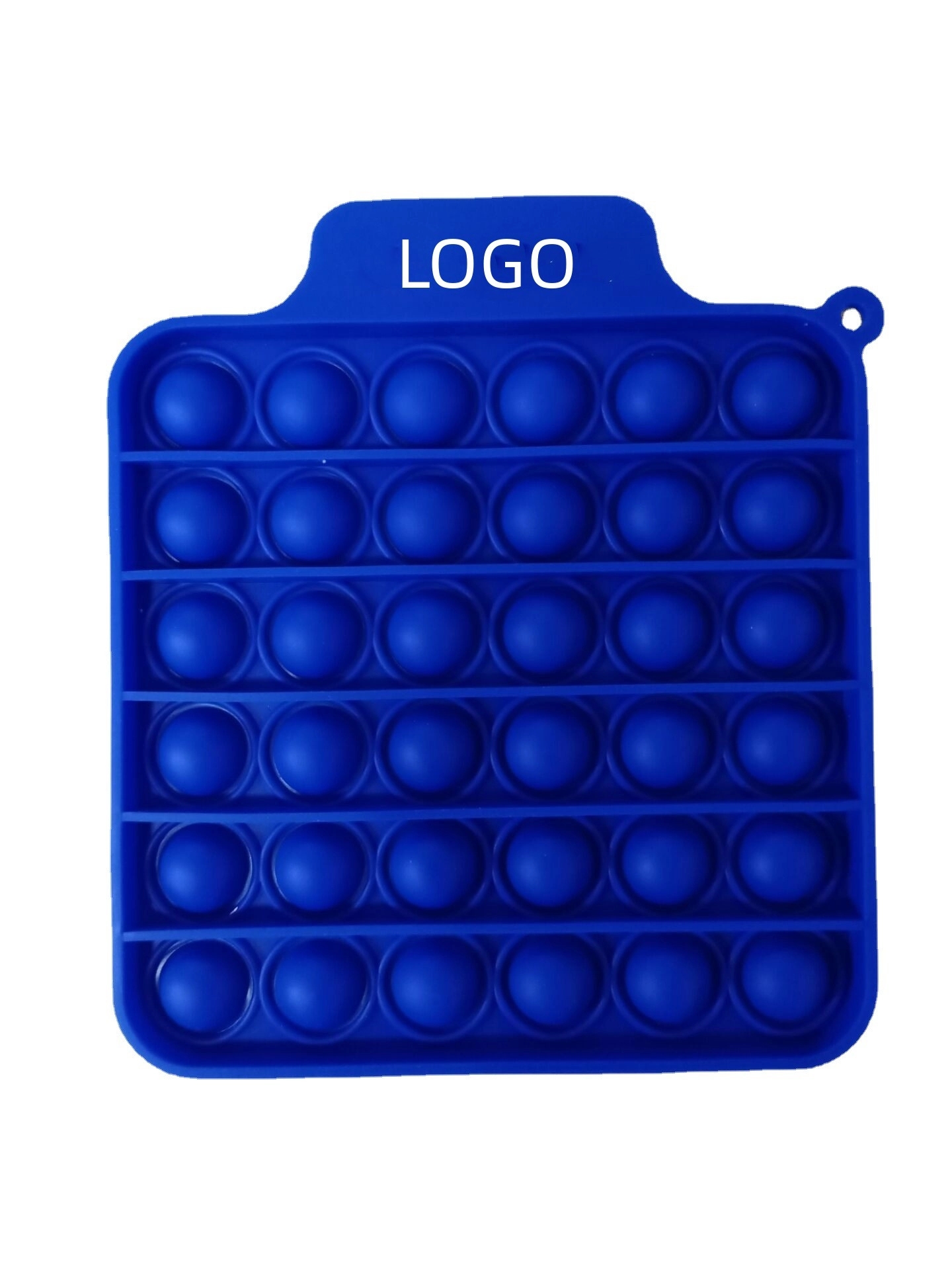Square Popper Silicone Fidget Toy with Keychain 4