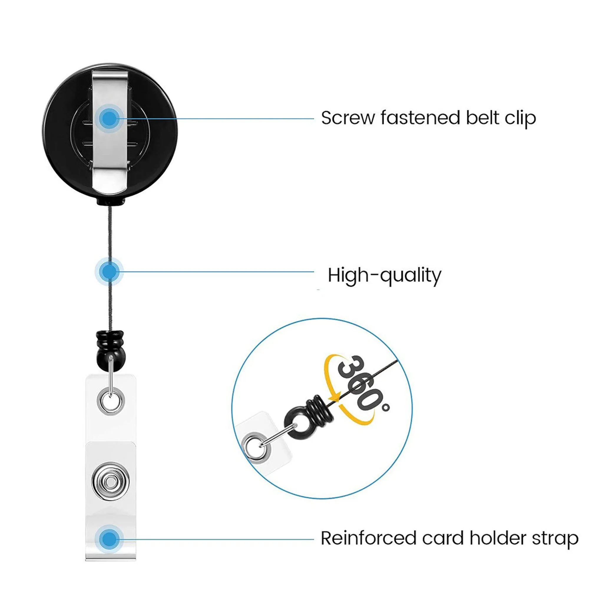 Quick-Release Retractable Badge Reel 1