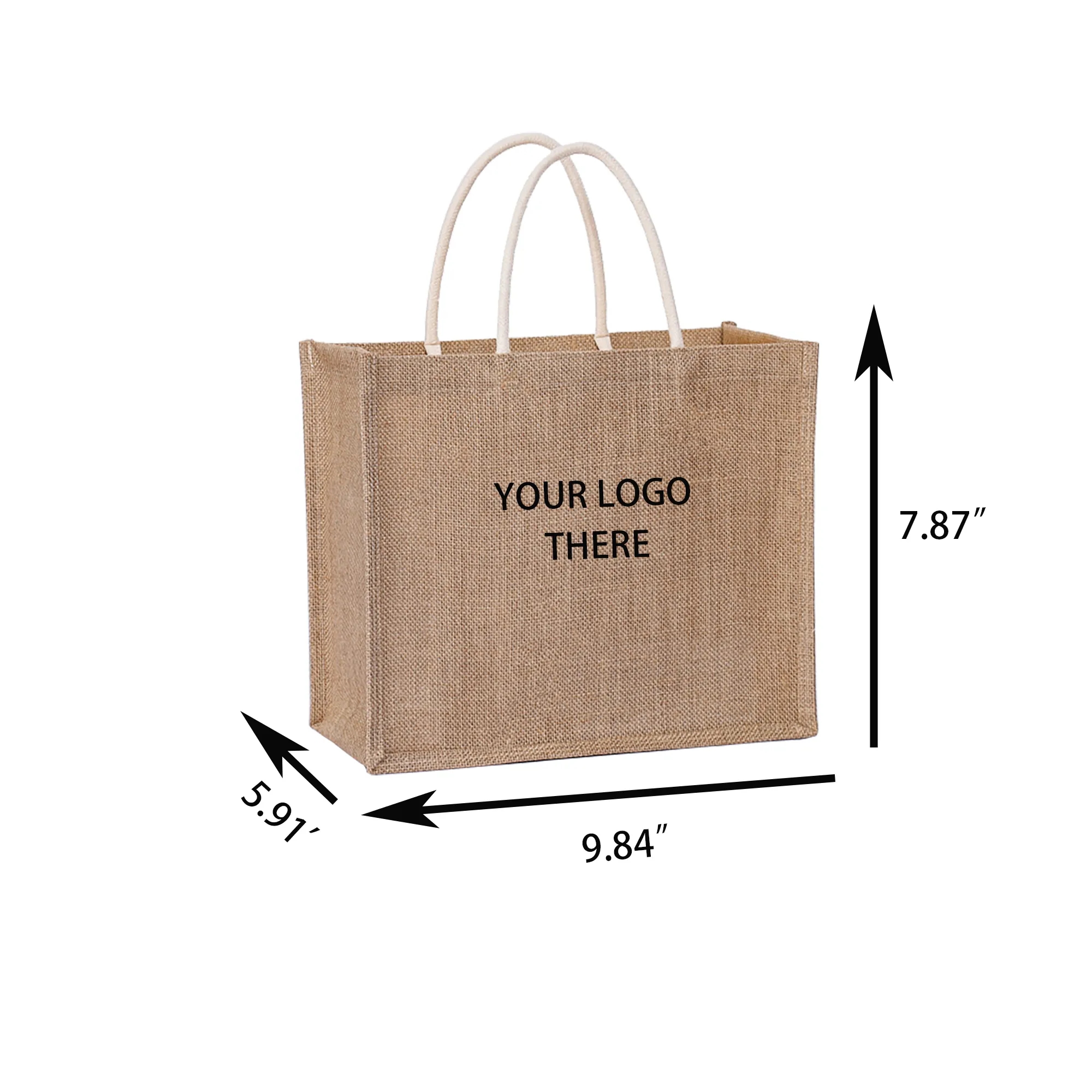 Eco-friendly Linen Tote Bag, custom tote bag with logo imprint 2