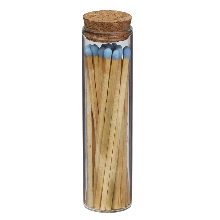 "Ablaze" Glass Match Stick Jar - w/ Full Color Label - 20 count 10