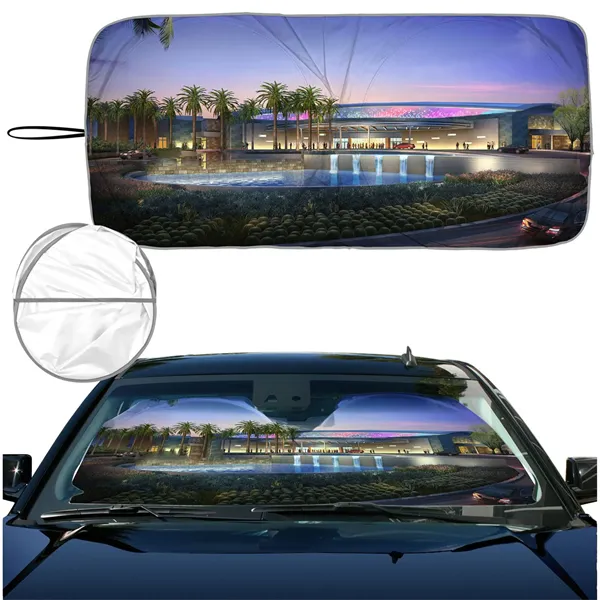59" x 27.5"Full Color Polyester Car Windshield Sun Shade