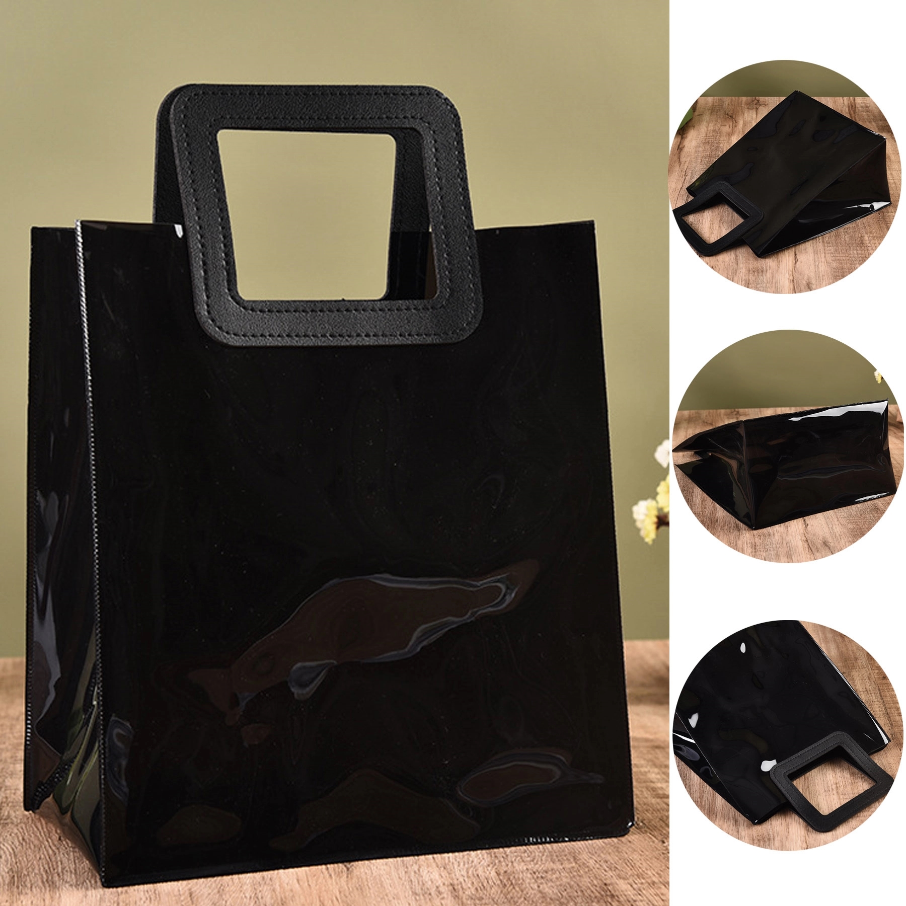 Black PVC Gift Wrap Bag 3