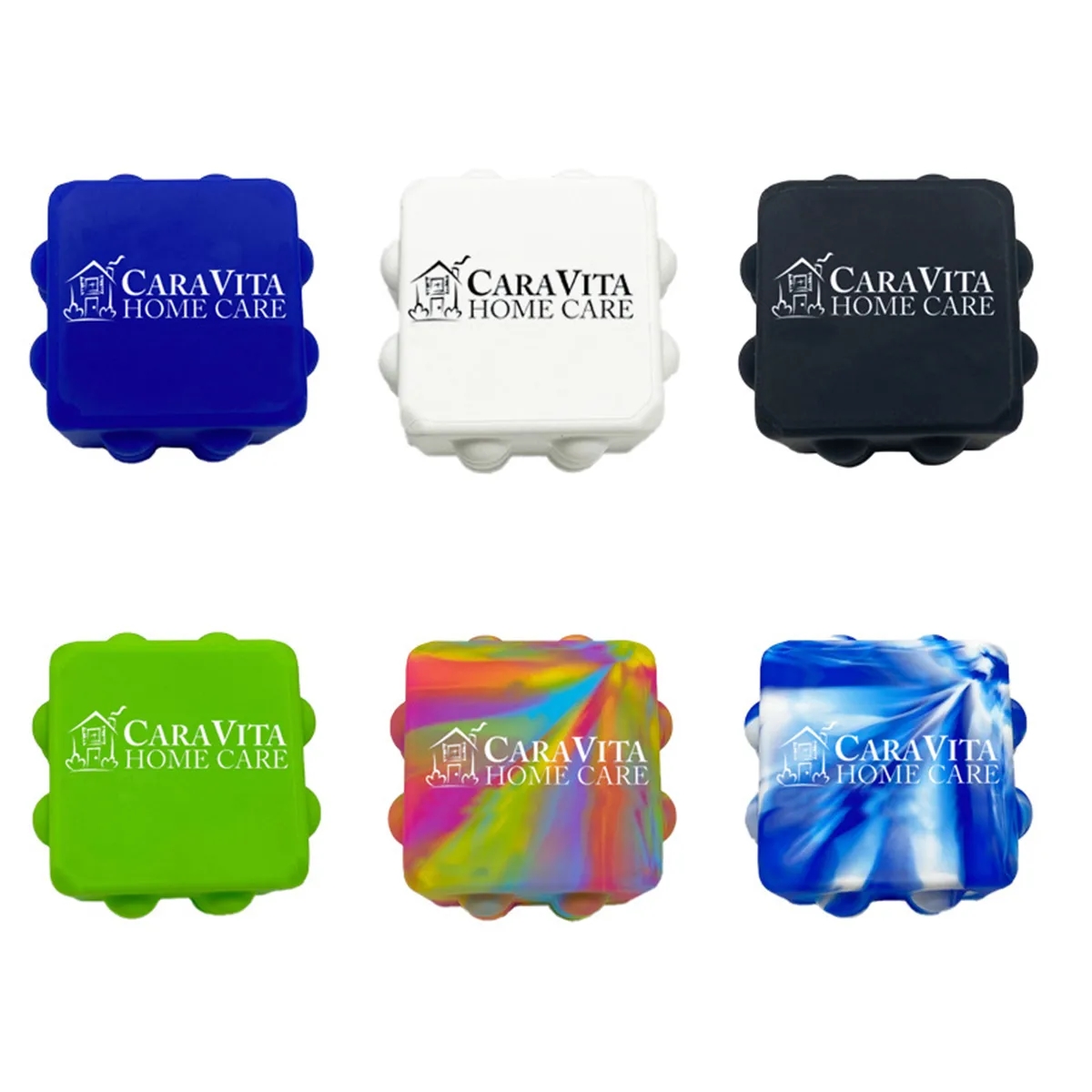 Tie Dye Custom Colors Decompression Push Bubble Cube Toy 6