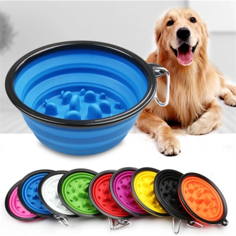 Collapsible Slow Feeder Dog Bowl 1