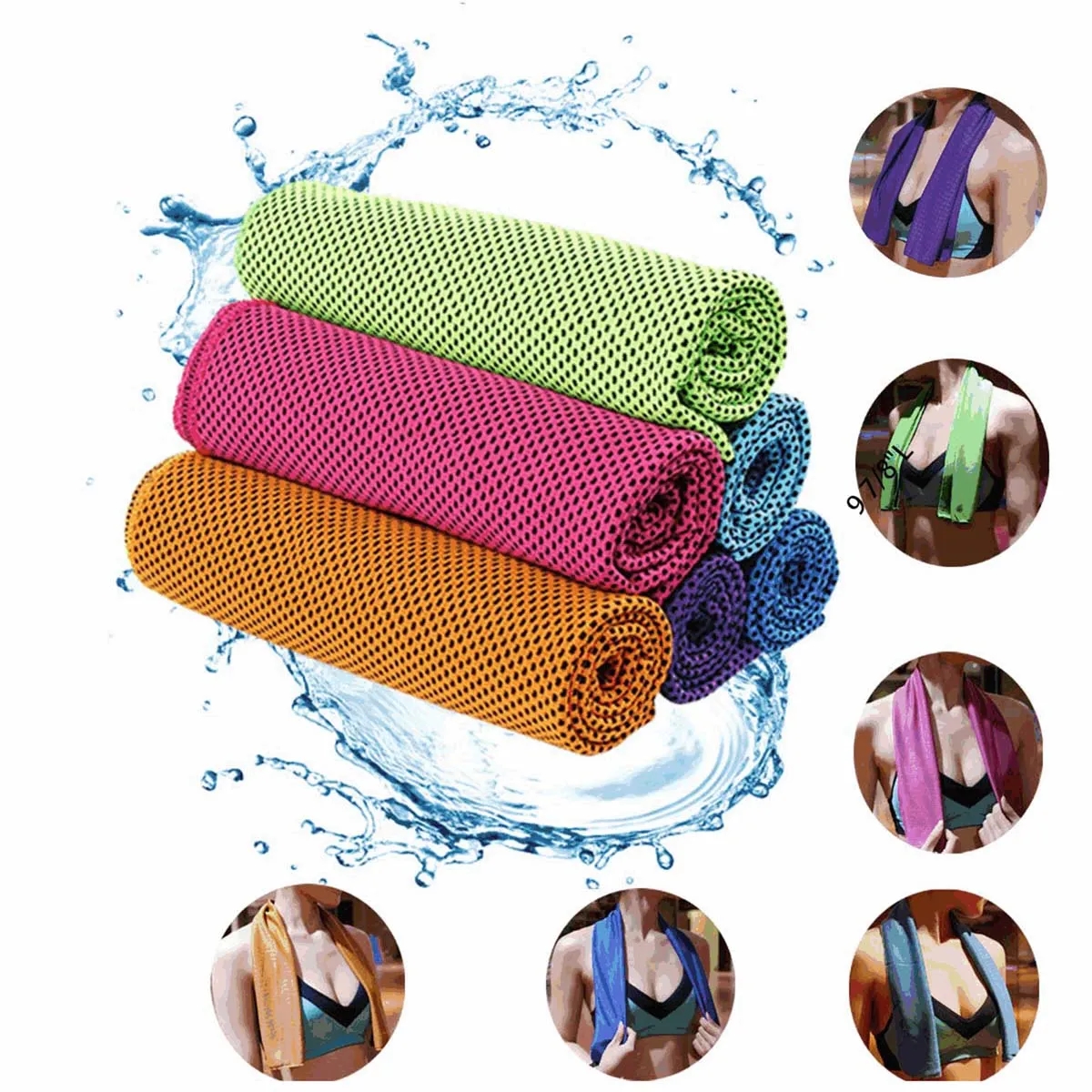 12"x40" Microfiber Sport Quick Drying Cooling Towel 4