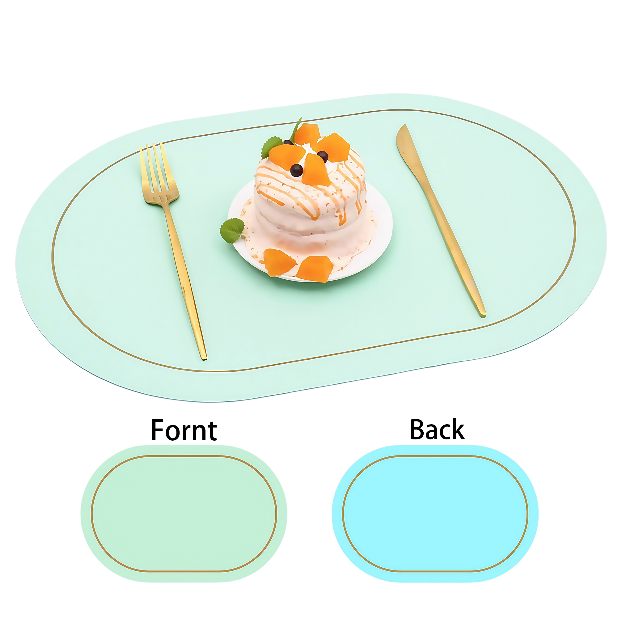 Oval Dual-Color Placemats 4