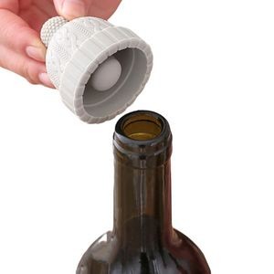 Elegant Oval Panel Silicone Bottle Cap Wine Stopper Cork 24