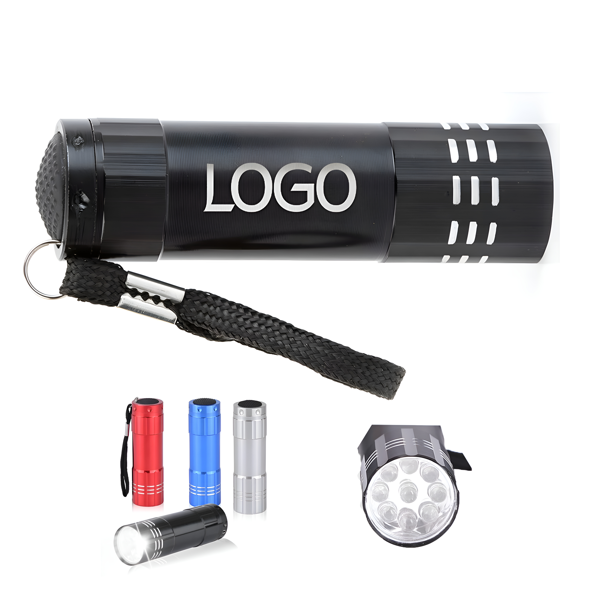 Aluminum 9LED Portable Flashlight 3