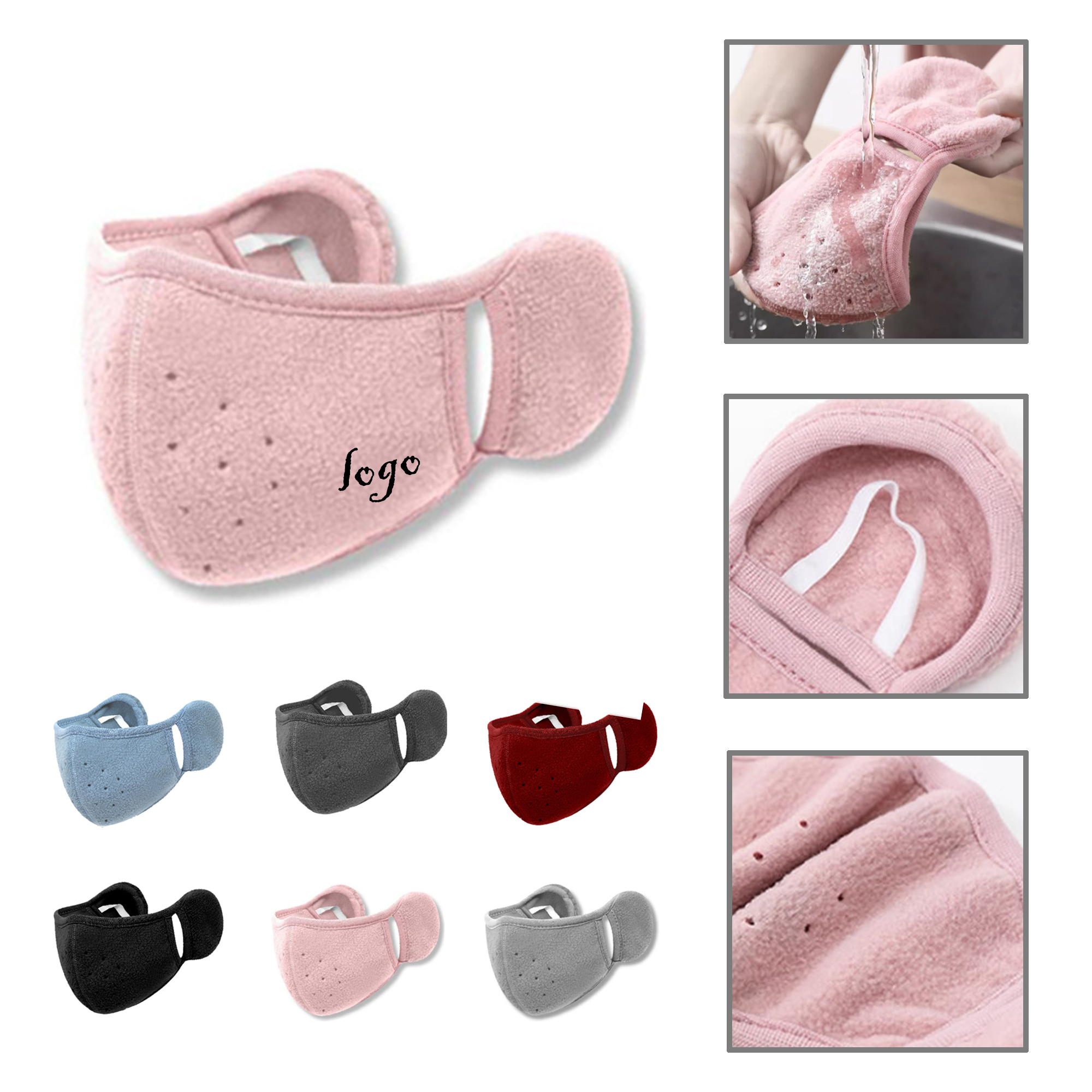 MOQ50 Winter Fleece Ear and Face Warmer Breathable 3