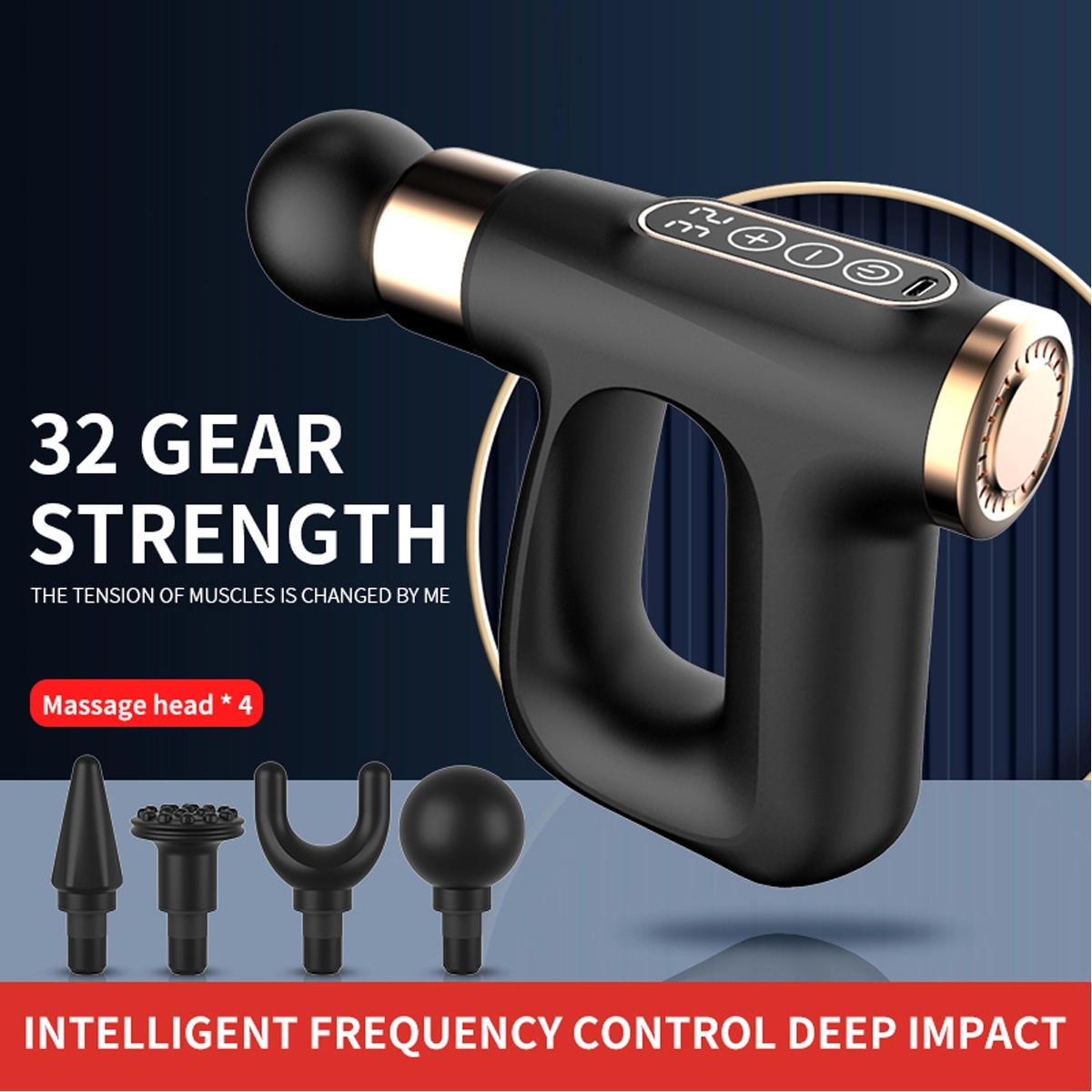 3 In 1 Hot Compress Pulse Massage Professional Fascia Gun 9