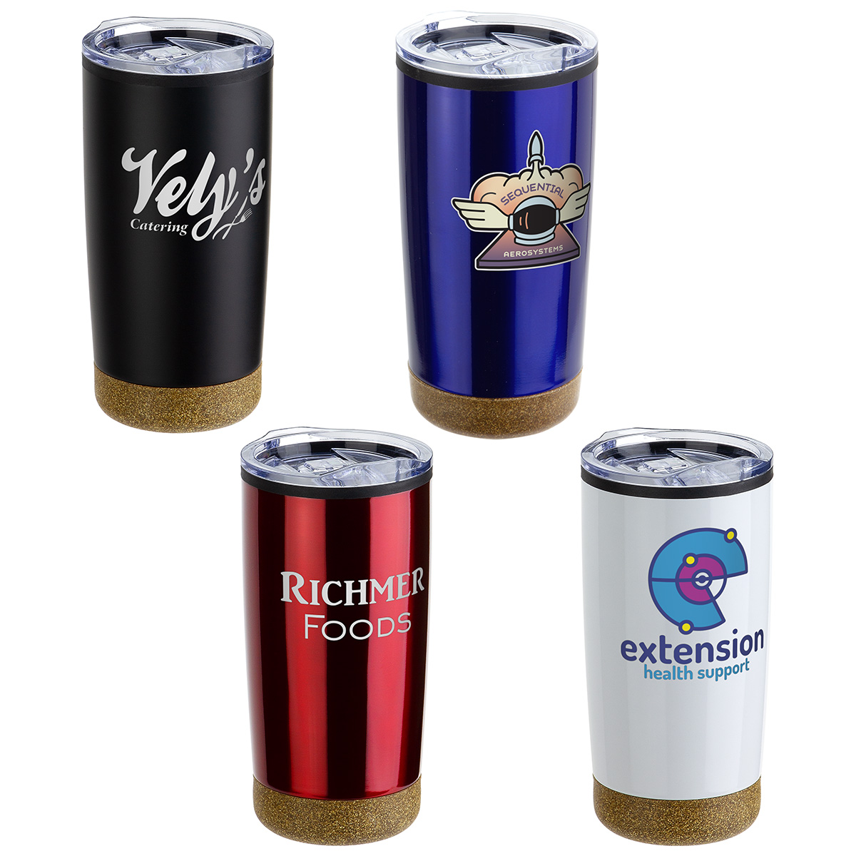 York 20 oz Stainless Steel/Polypropylene Tumbler with Cork Base 15