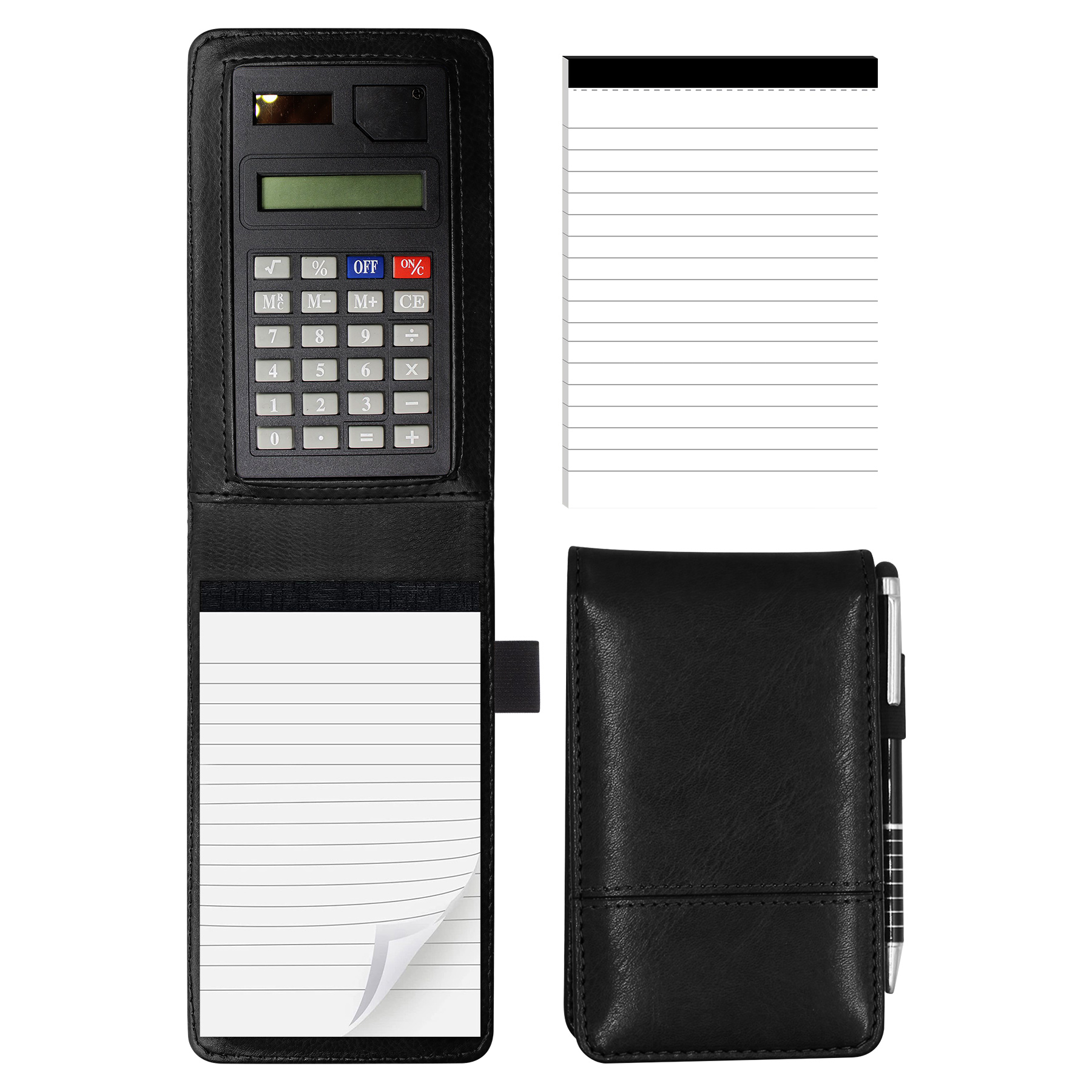 Embossed Pocket A7 PU Memo Notepad With Calculator 3