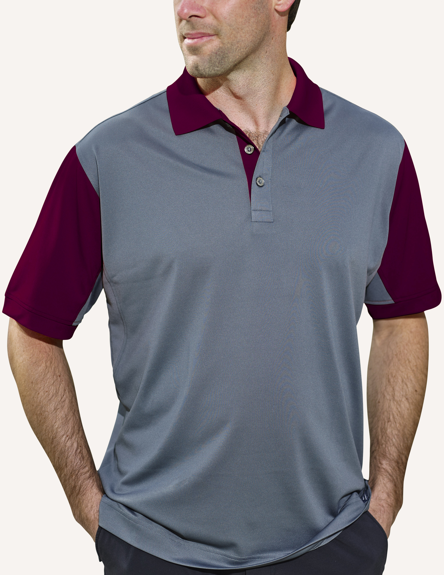 Men's Corvette Recharged Hybrid Interlock Color block Polo Shirt 2